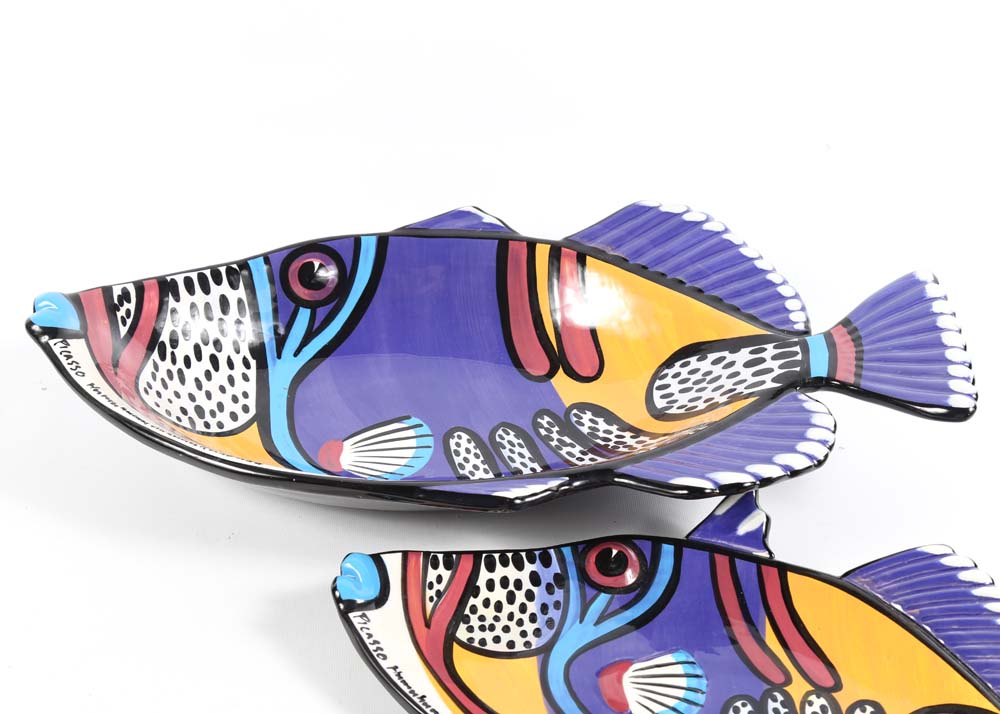 Ben Diller " Picasso Humuhumunukunukuapua'a" Nesting Platters