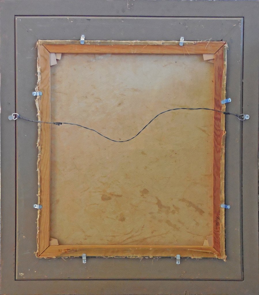 Julius Moessel Oil Painting on Canvas "In the Artist's Garden"