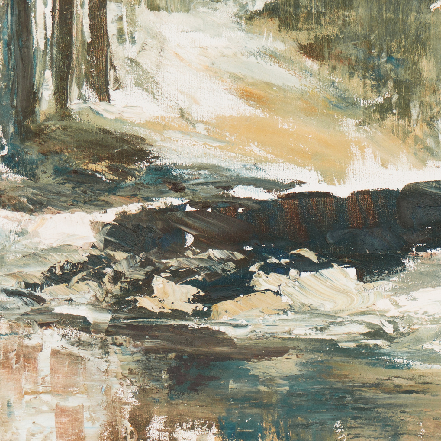 Robert Elsocht Oil Painting on Canvas "Opalescence"