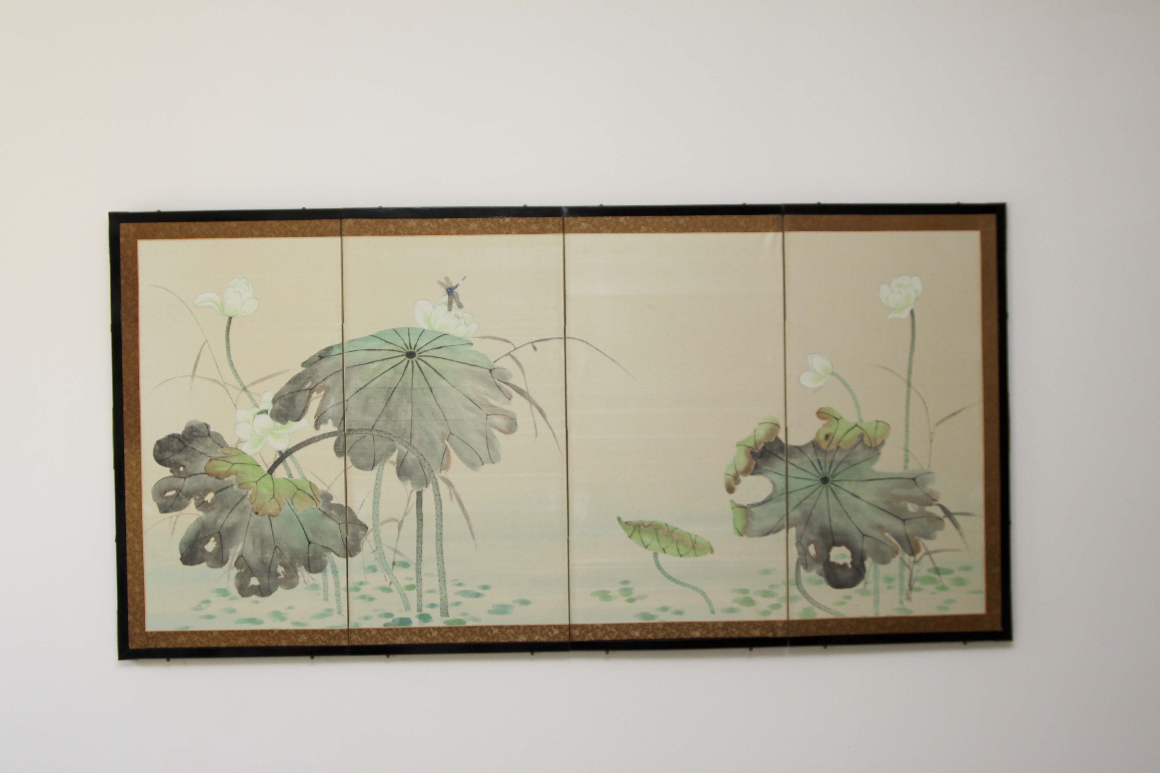 Japanese Hand Painted Wall Screen