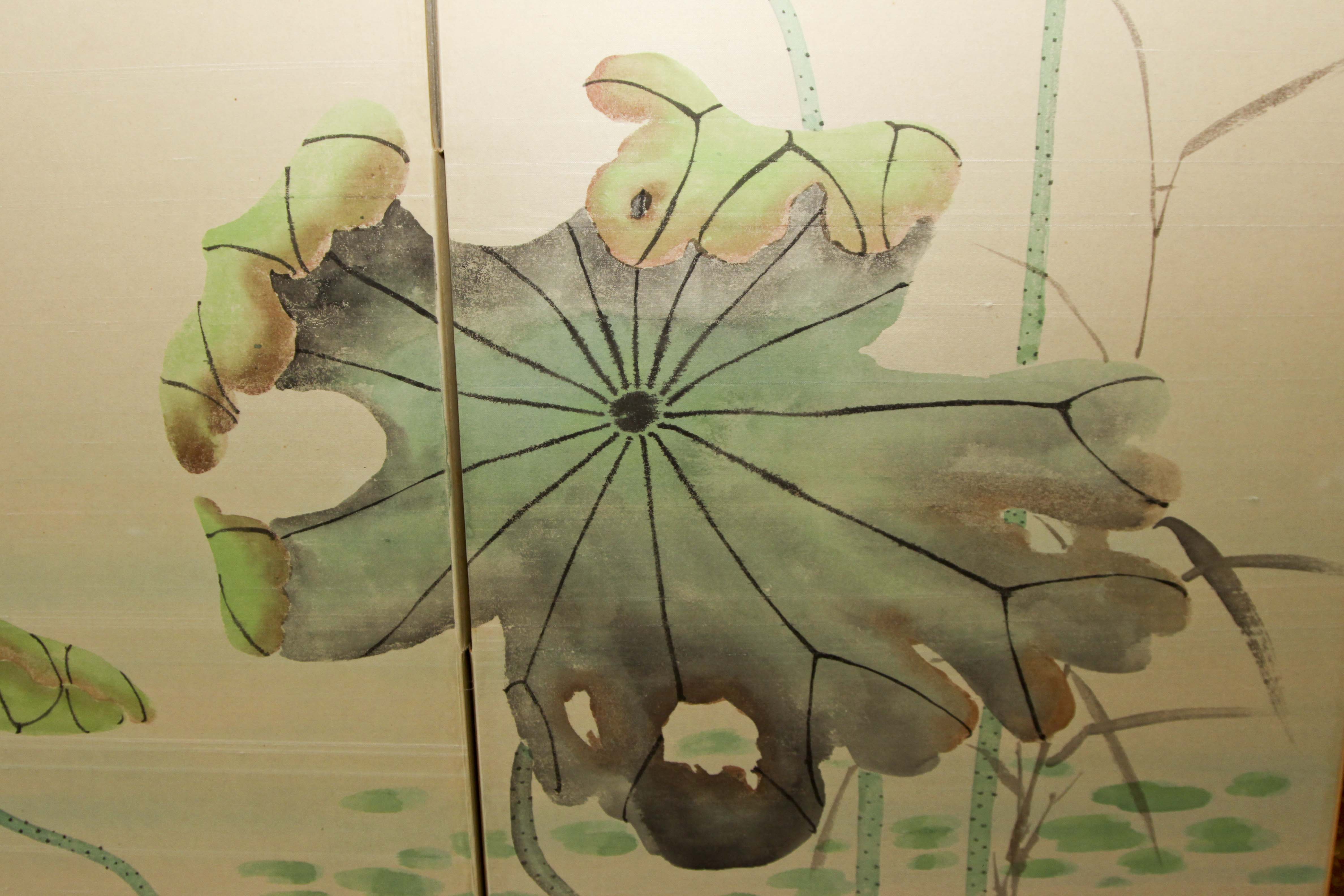 Japanese Hand Painted Wall Screen