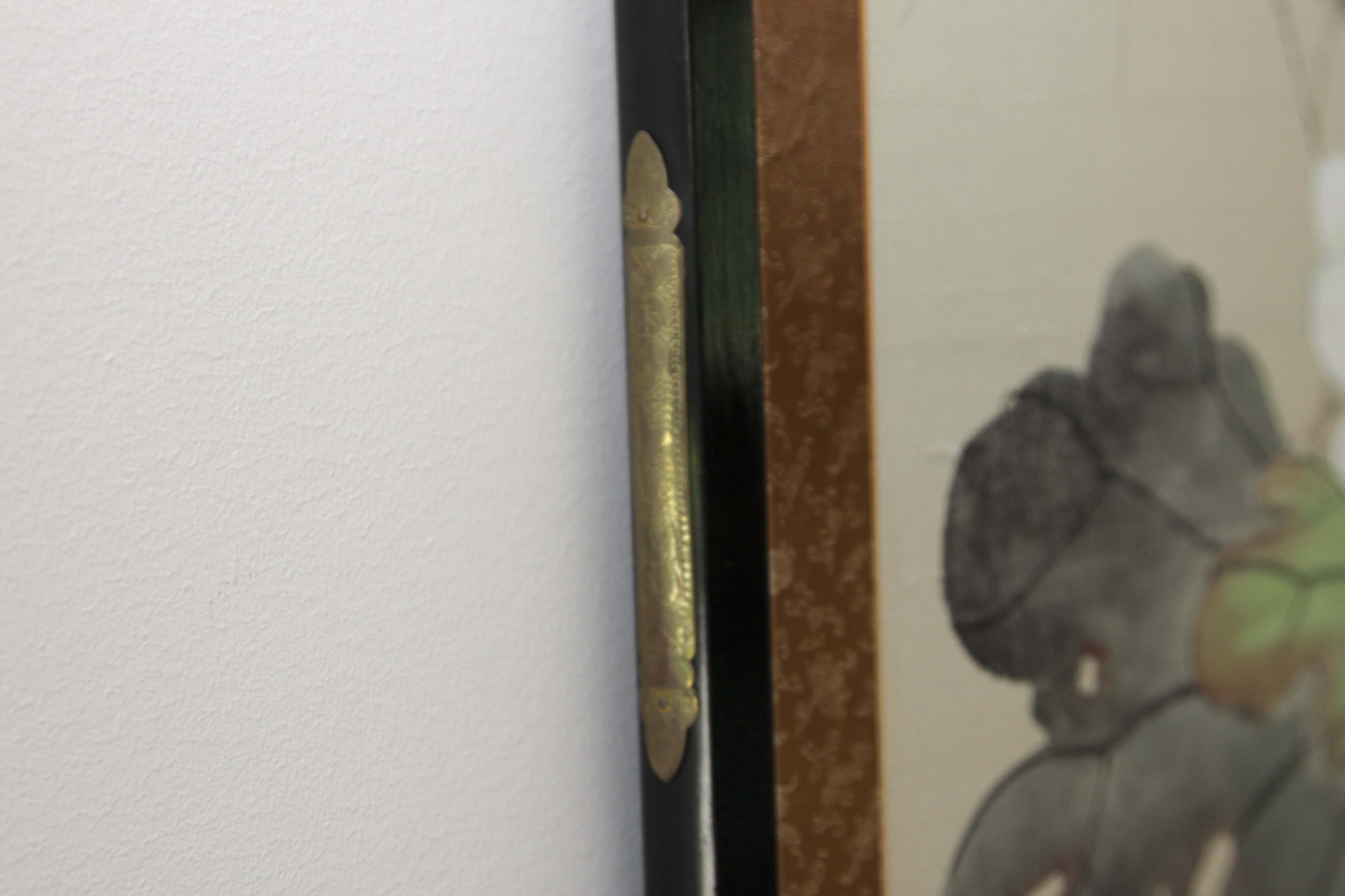 Japanese Hand Painted Wall Screen