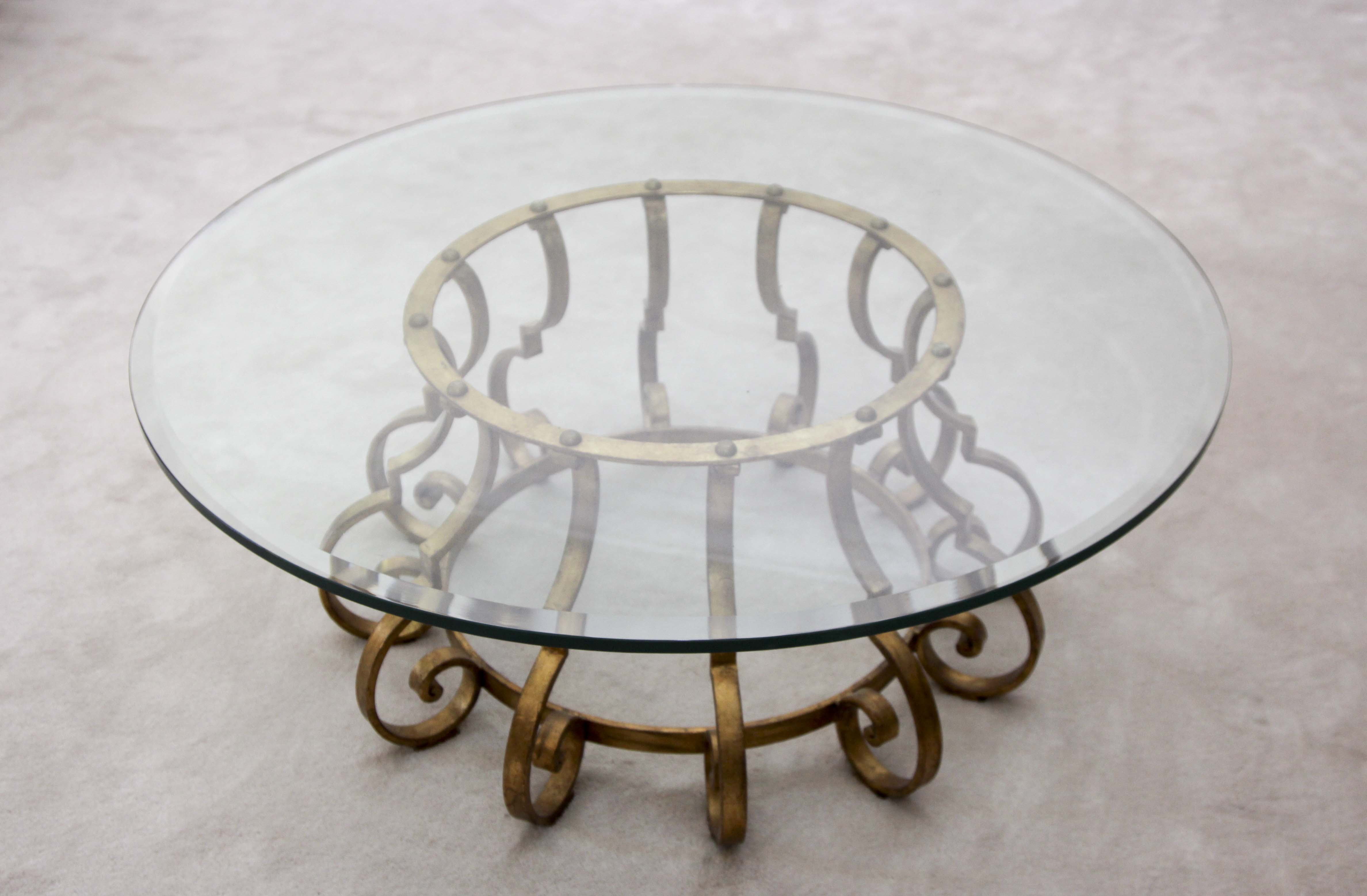 Round Glass Top Coffee Table