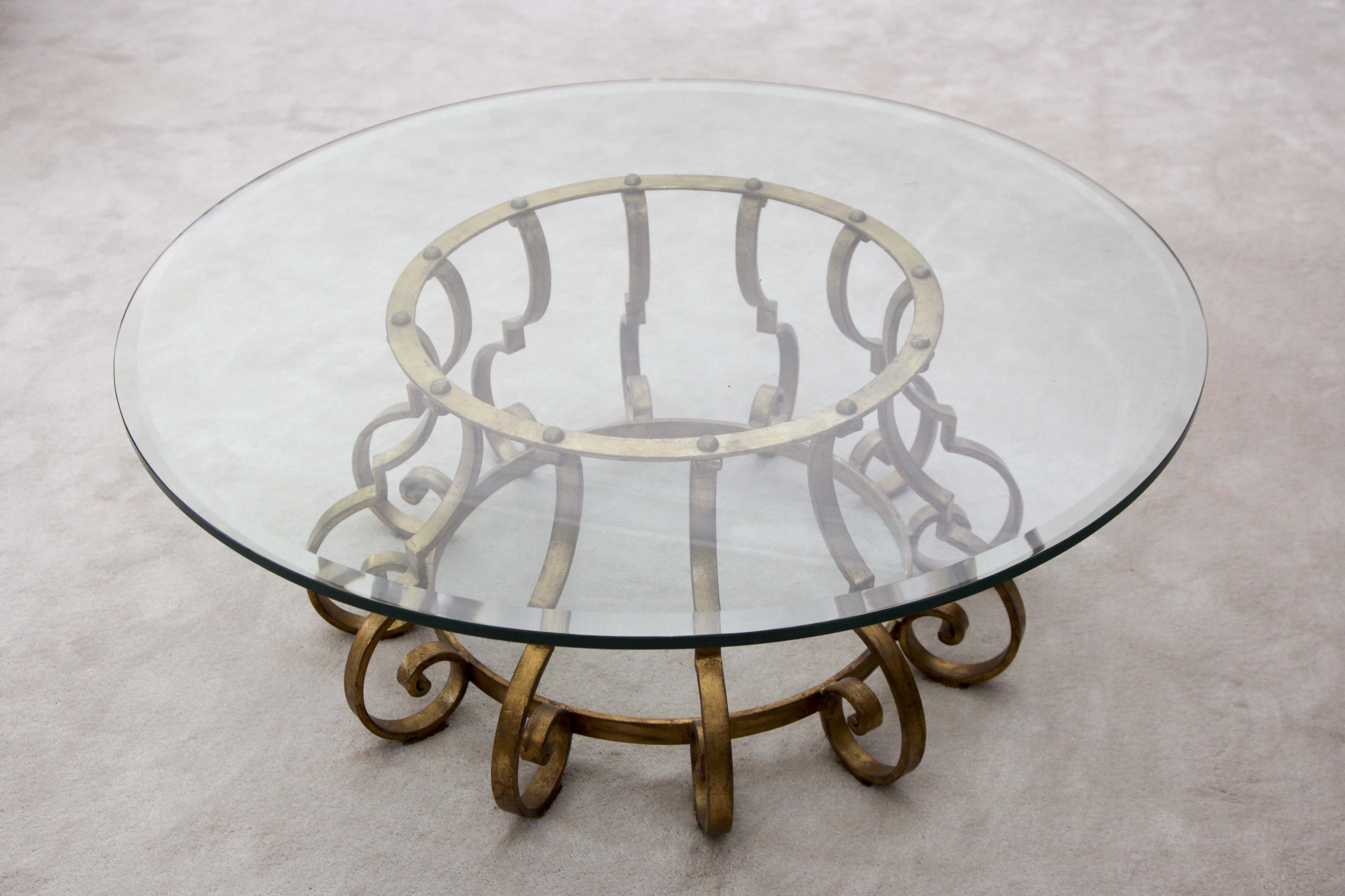 Round Glass Top Coffee Table
