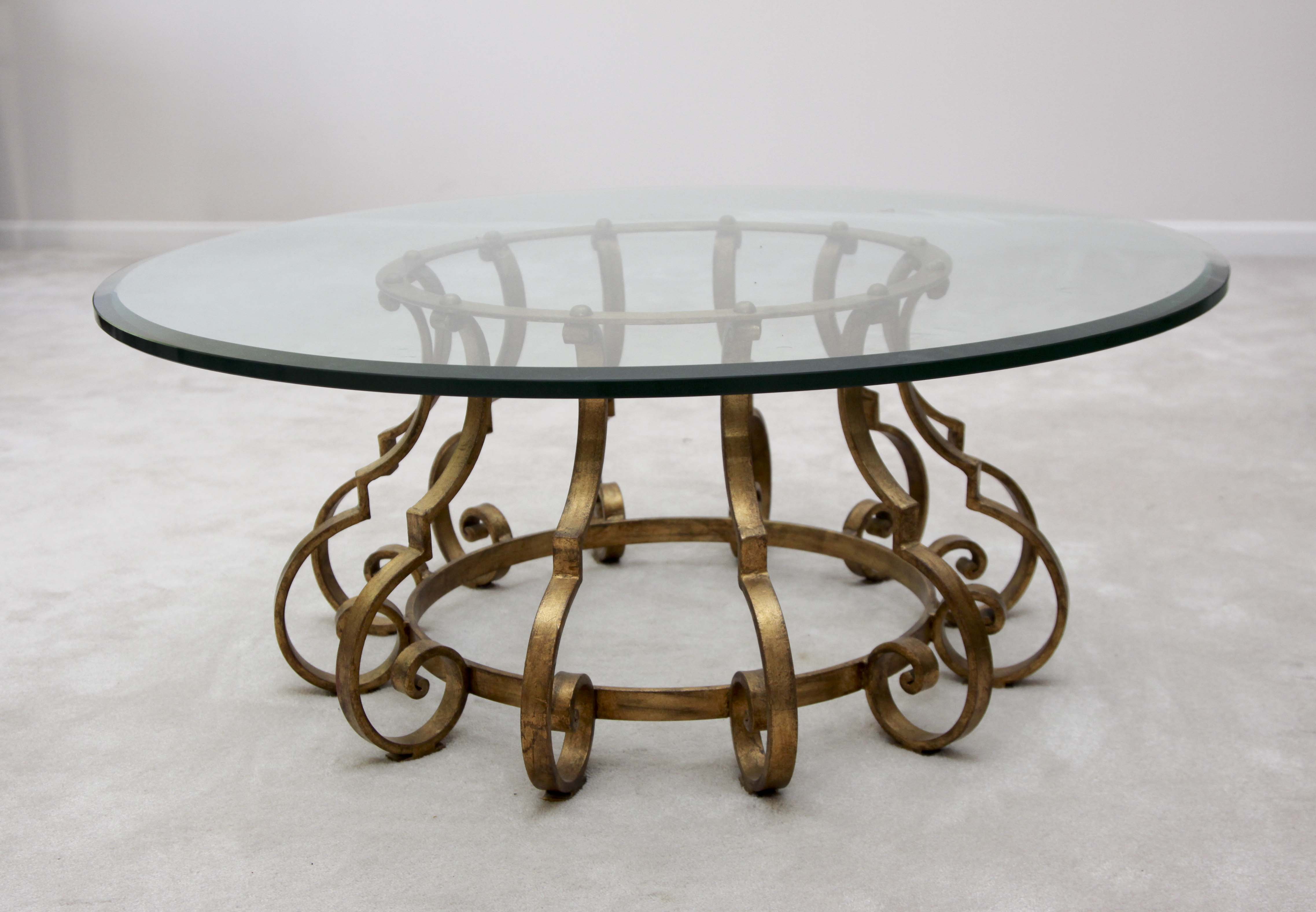 Round Glass Top Coffee Table