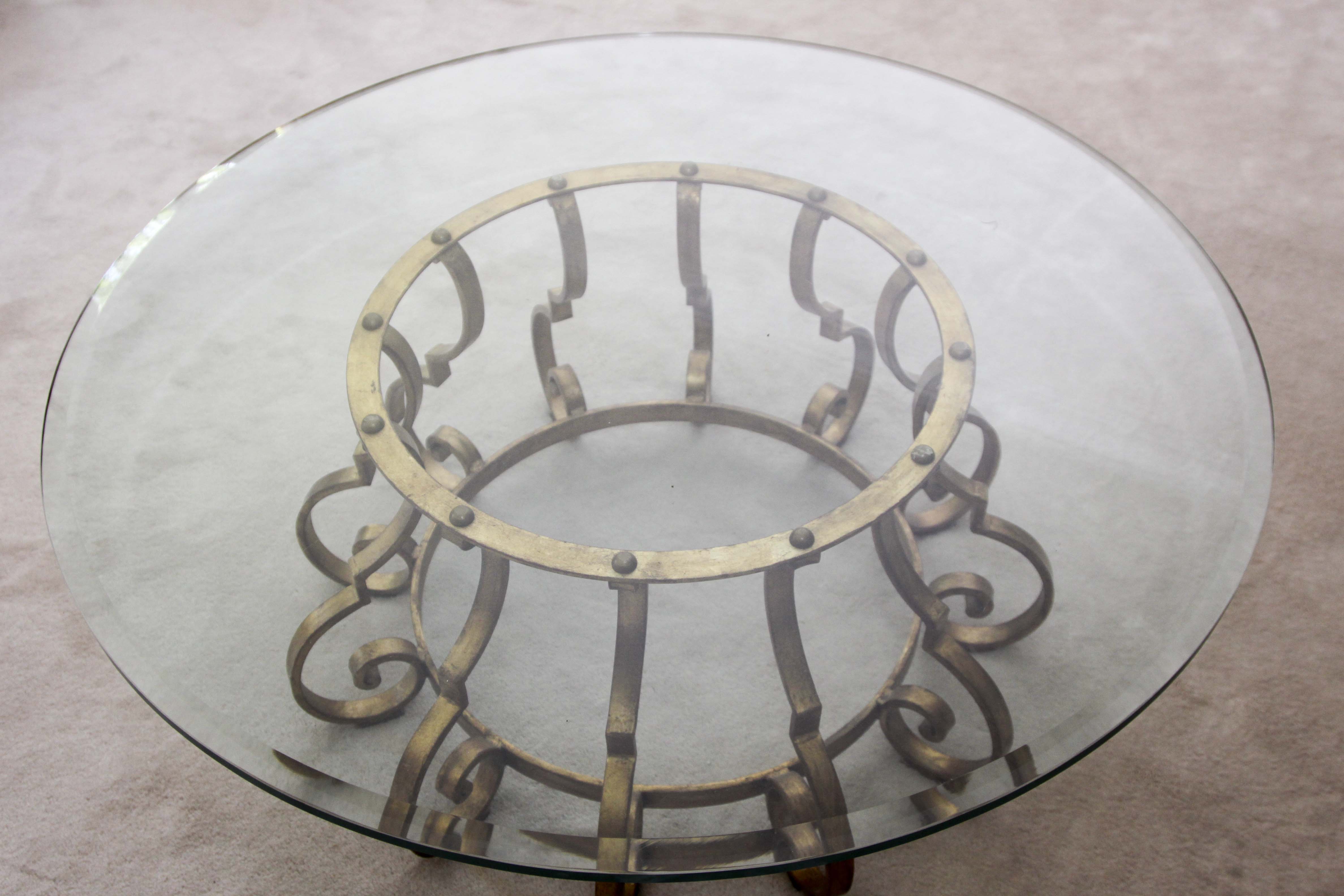 Round Glass Top Coffee Table
