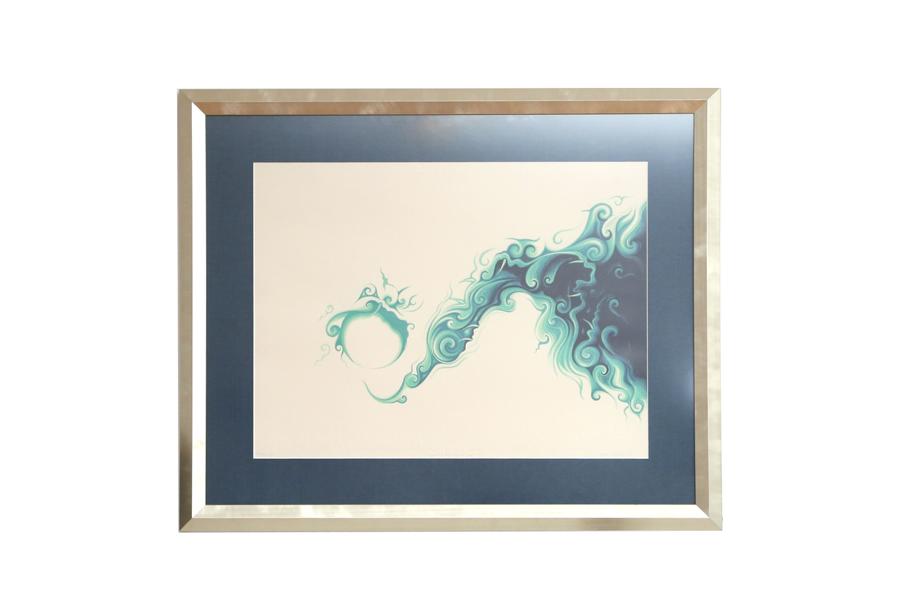 Isares Honghin Limited Edition Woodcut "Imagination From Thai Art No. 4"