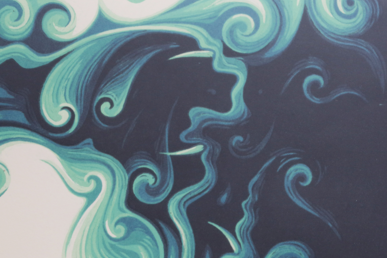 Isares Honghin Limited Edition Woodcut "Imagination From Thai Art No. 4"