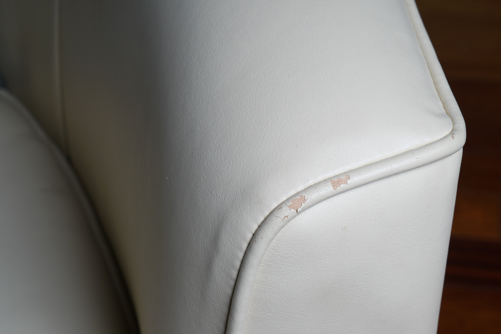 Leather Barrel Back Swivel Chair