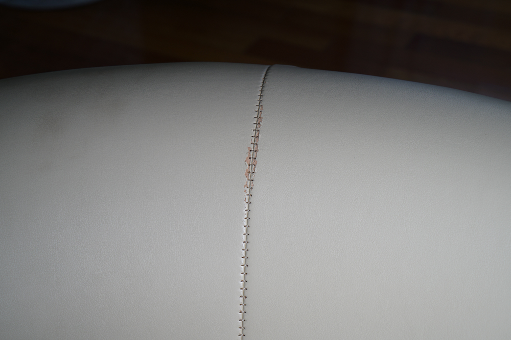 Leather Barrel Back Swivel Chair