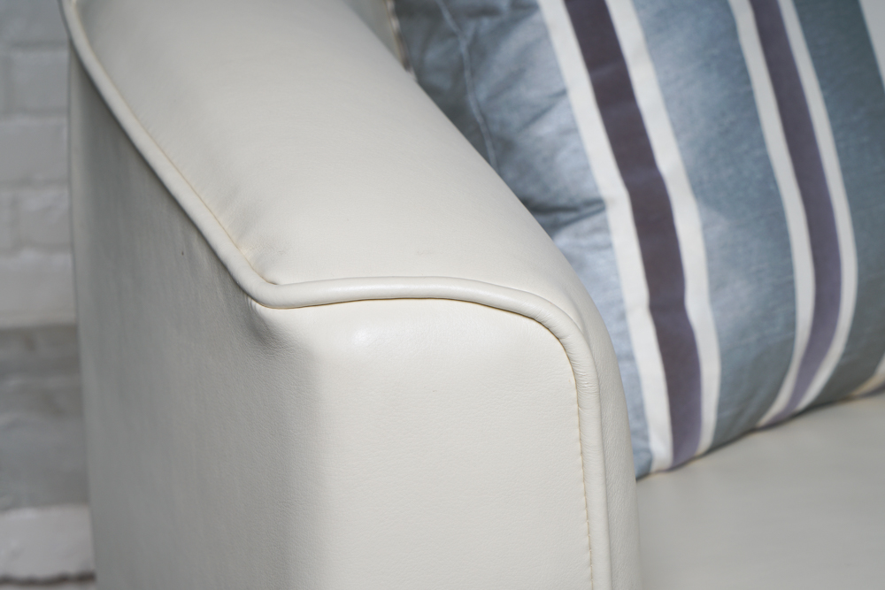 Leather Barrel Back Swivel Chair