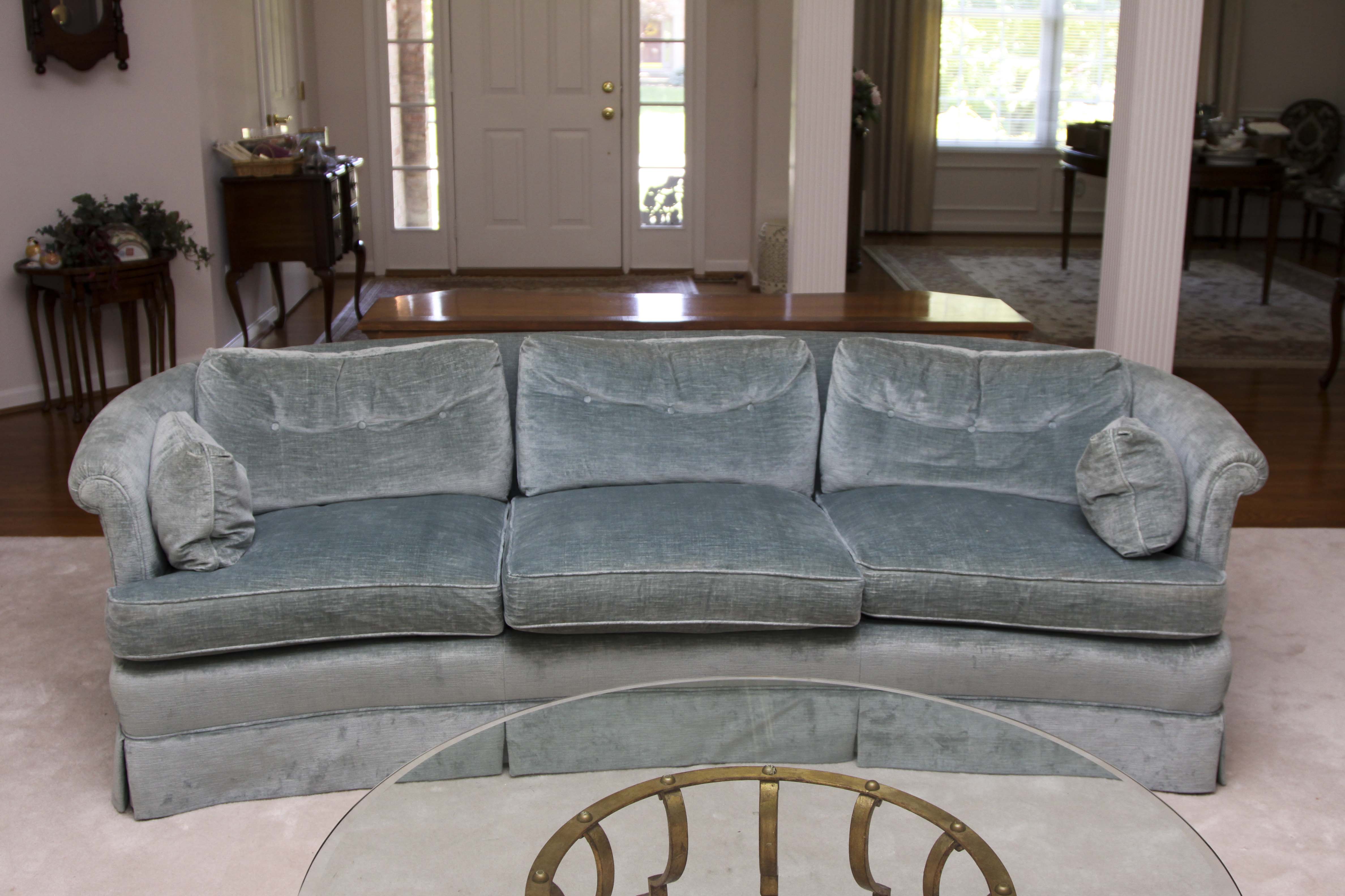 Vintage Mid-Century Curved Sofa by Henredon