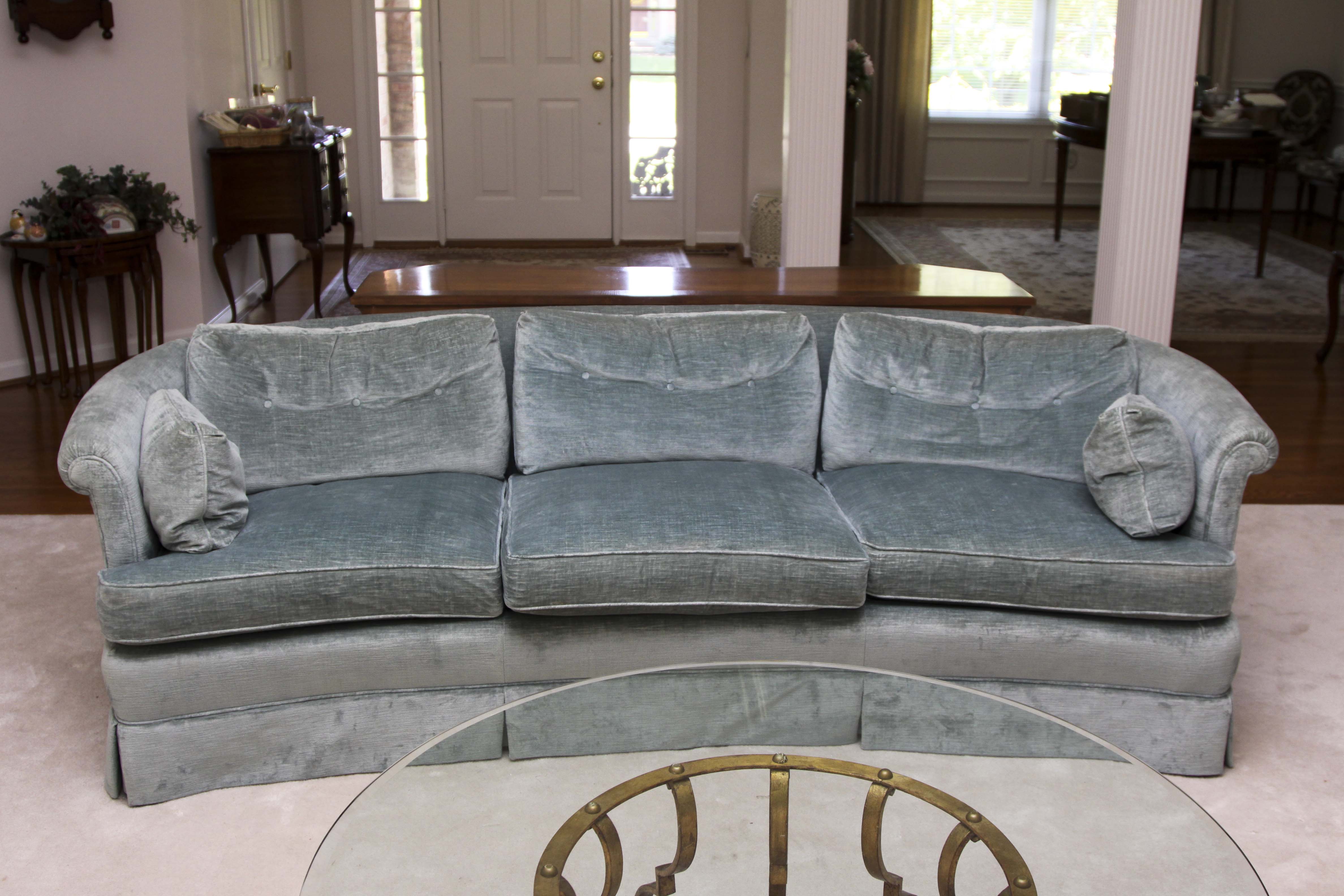 Vintage Mid-Century Curved Sofa by Henredon