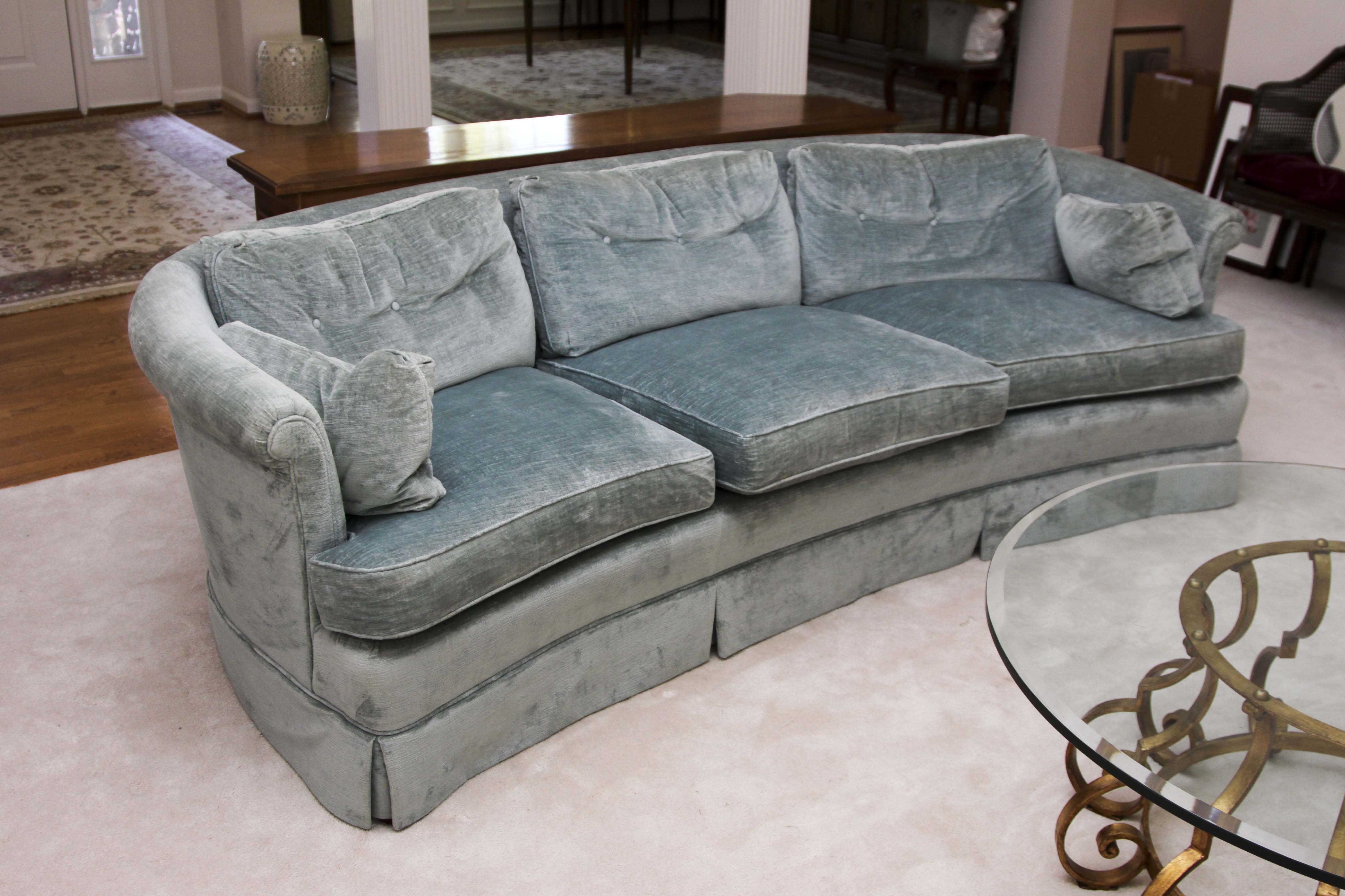 Vintage Mid-Century Curved Sofa by Henredon