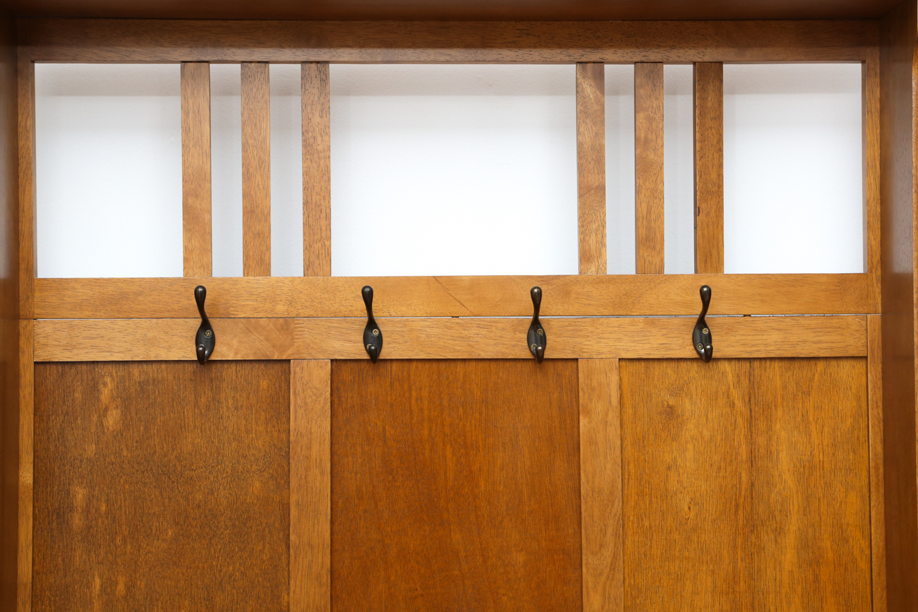 Arts And Crafts Style Oak Hall Tree With Storage Bench