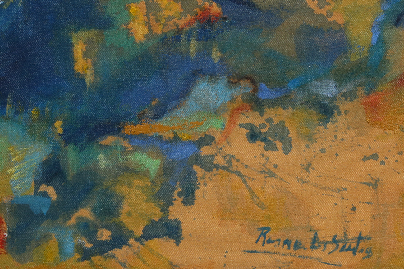 Original Acrylic Painting On Canvas Signed "R. Sontag"