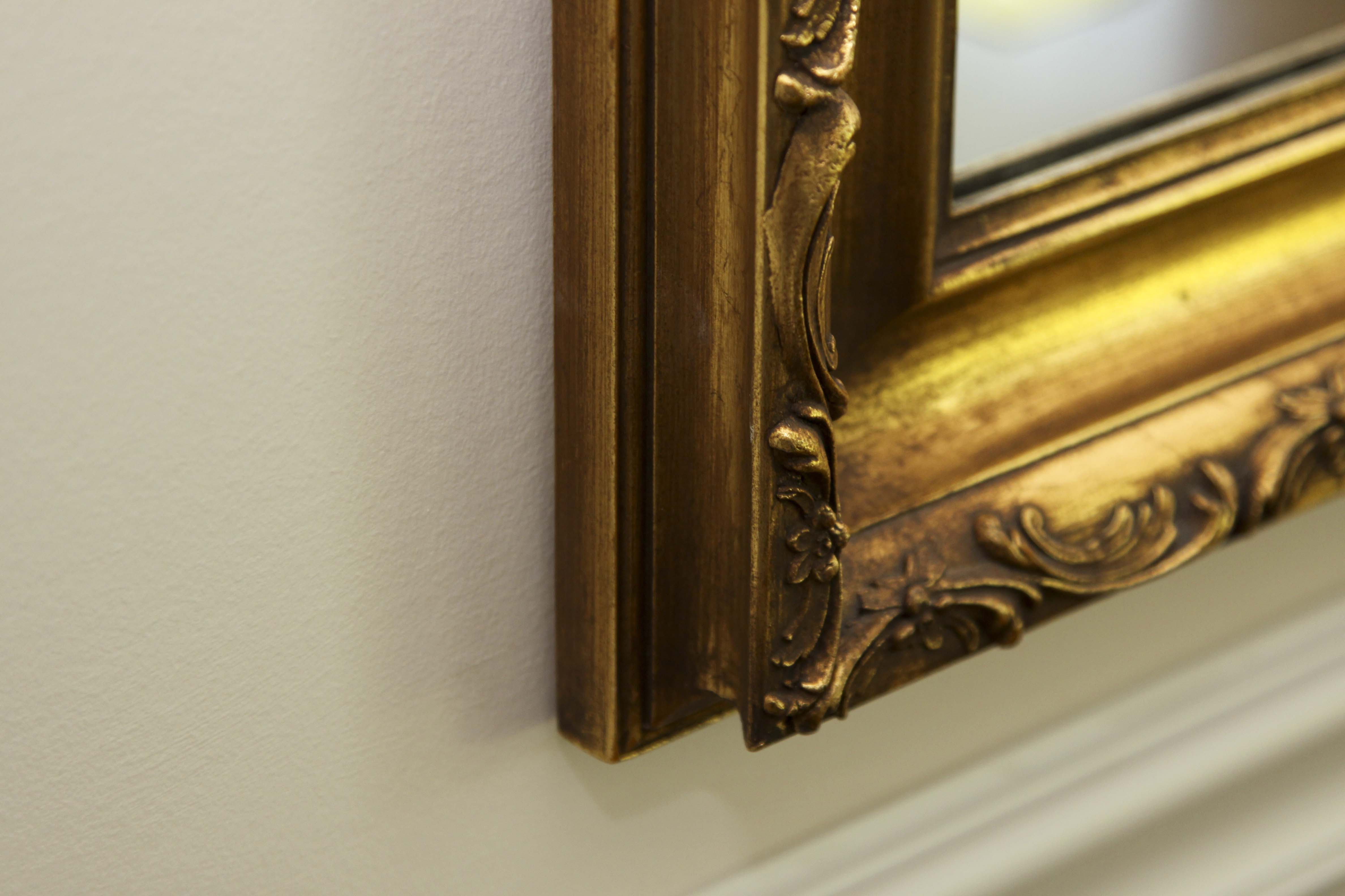 Gold Framed Ornate Mirror
