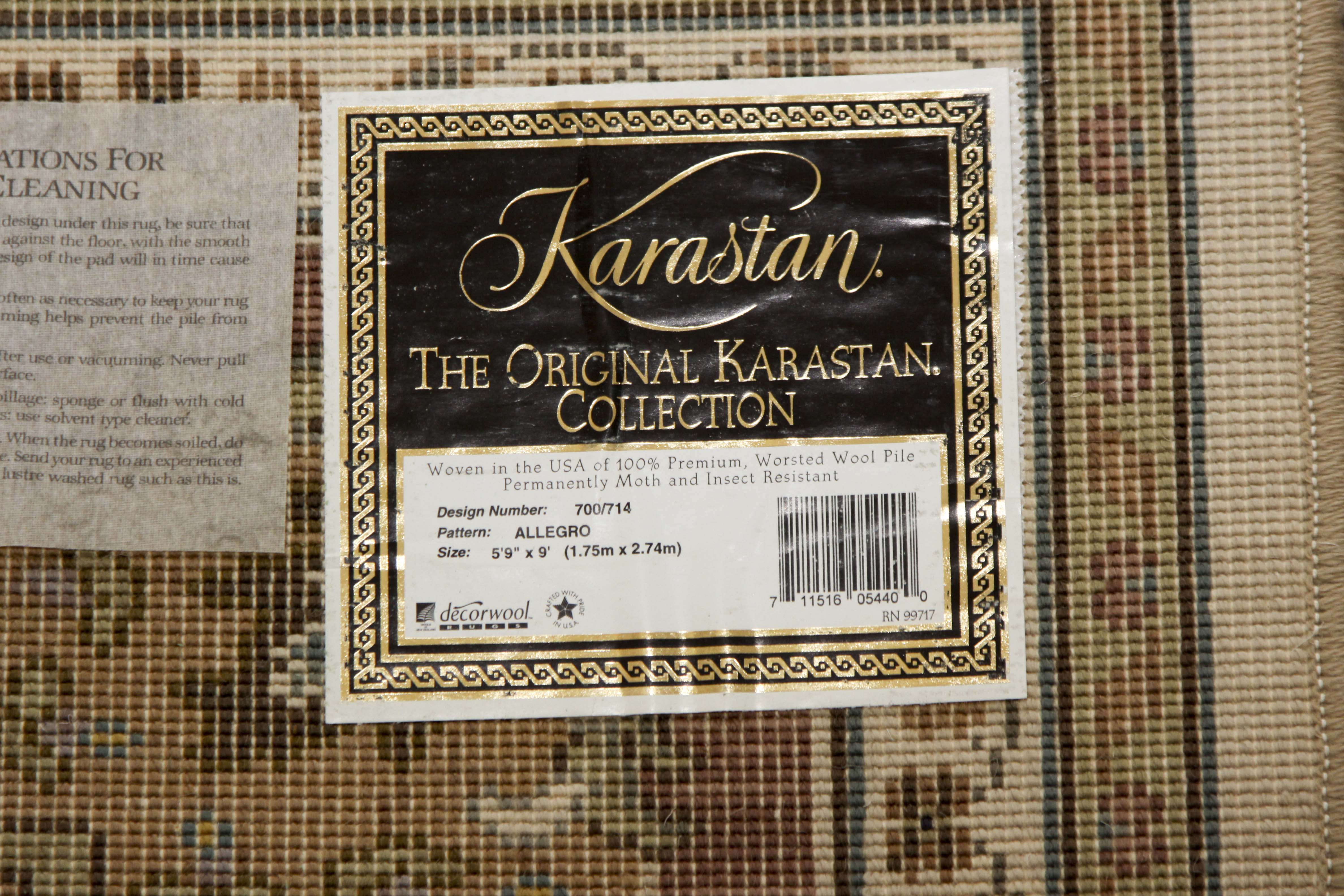 Karastan "Allegro"  Wool Woven Area Rug