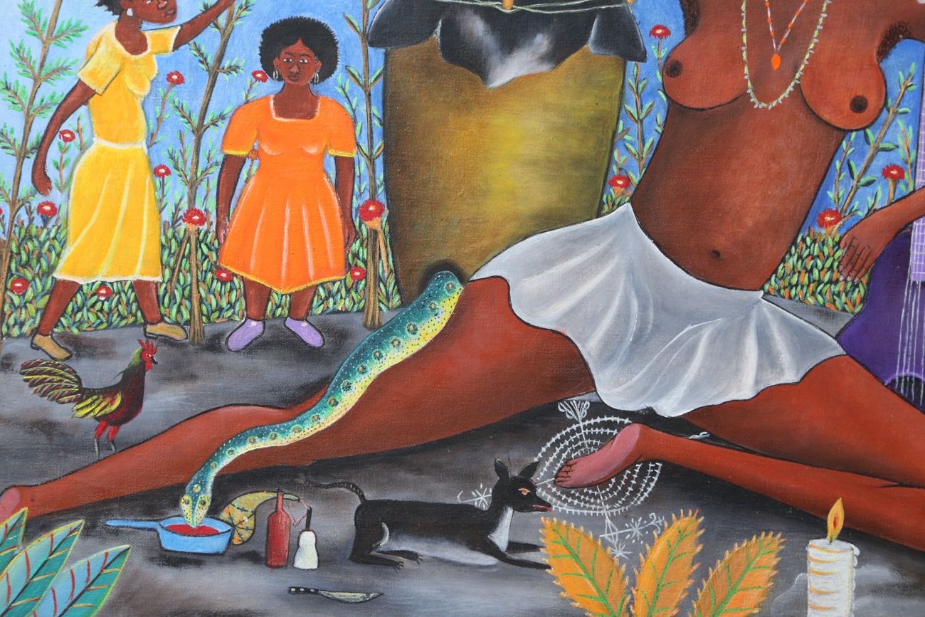 Roger François Acrylic Folk Art Painting On Canvas