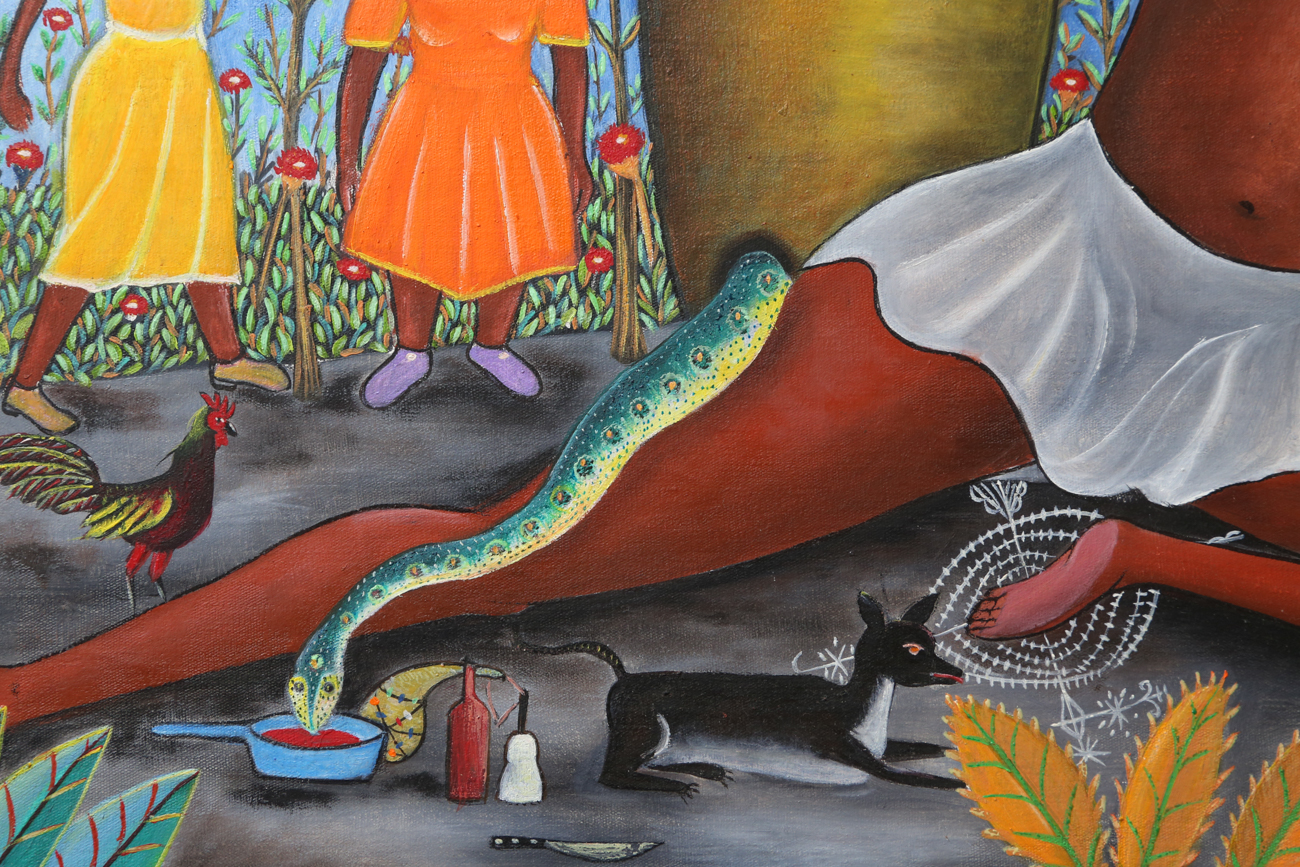 Roger François Acrylic Folk Art Painting On Canvas