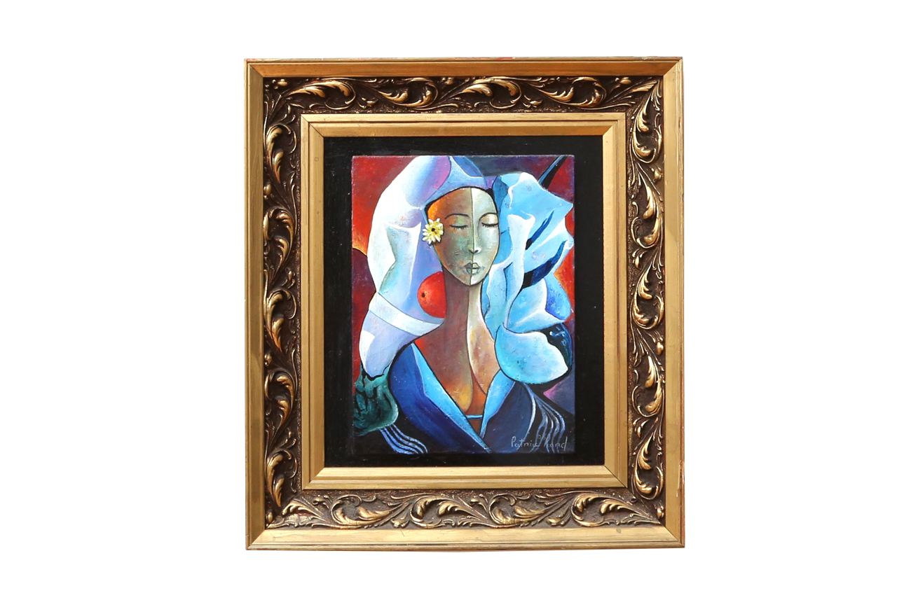 Patrice Piard Original Acrylic Painting "Blue Lady"