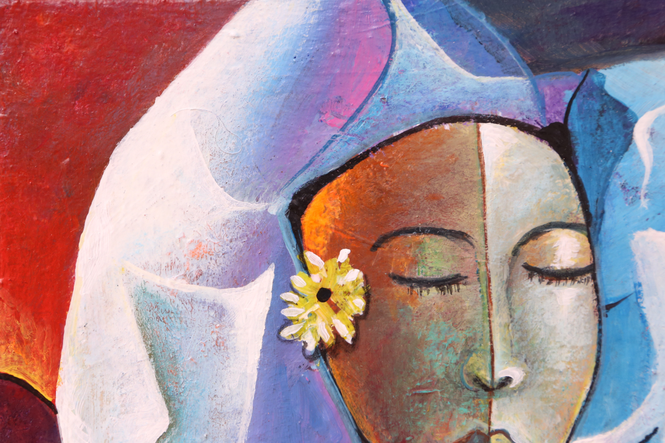 Patrice Piard Original Acrylic Painting "Blue Lady"