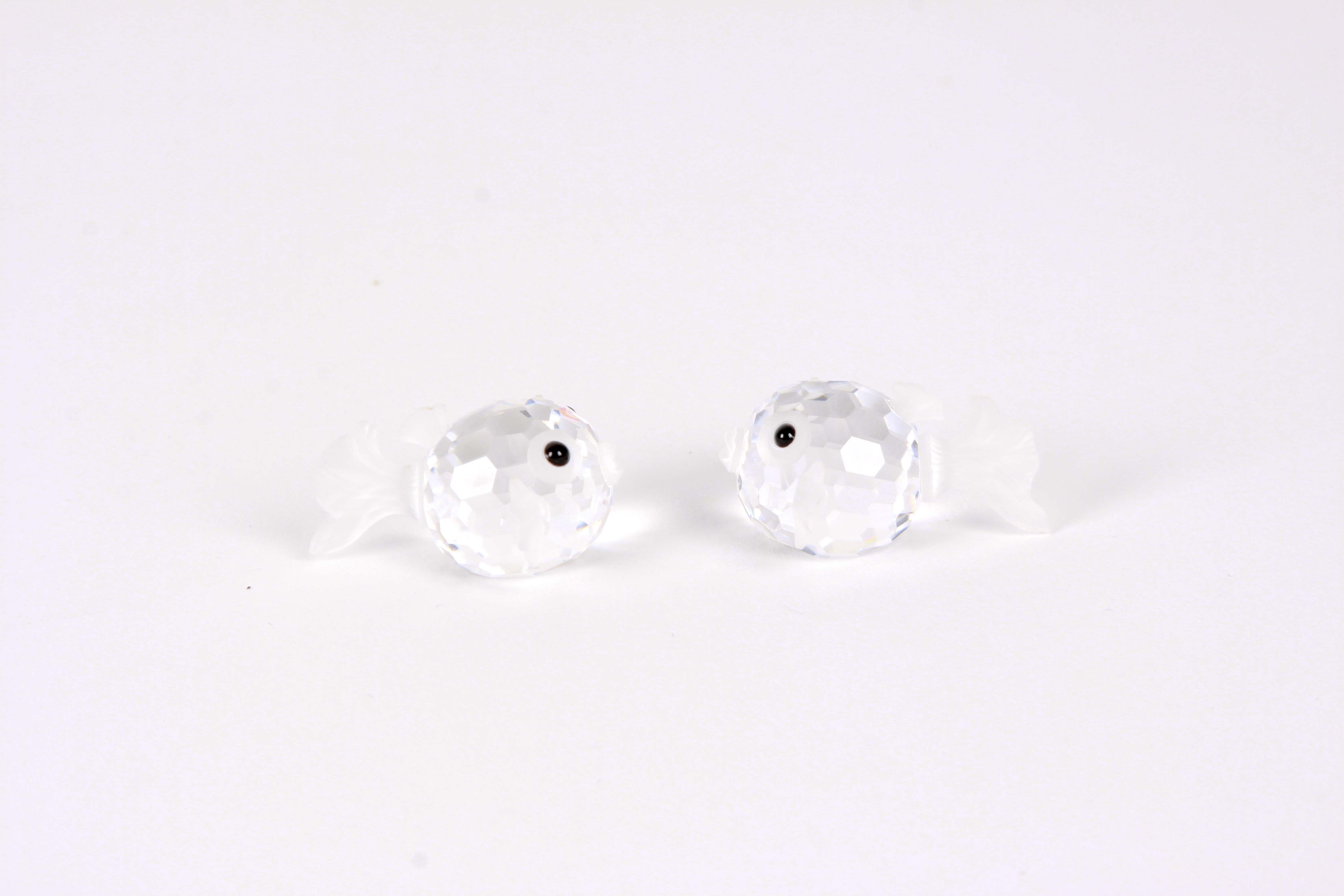 Three Swarovski Crystal Fish Figurines