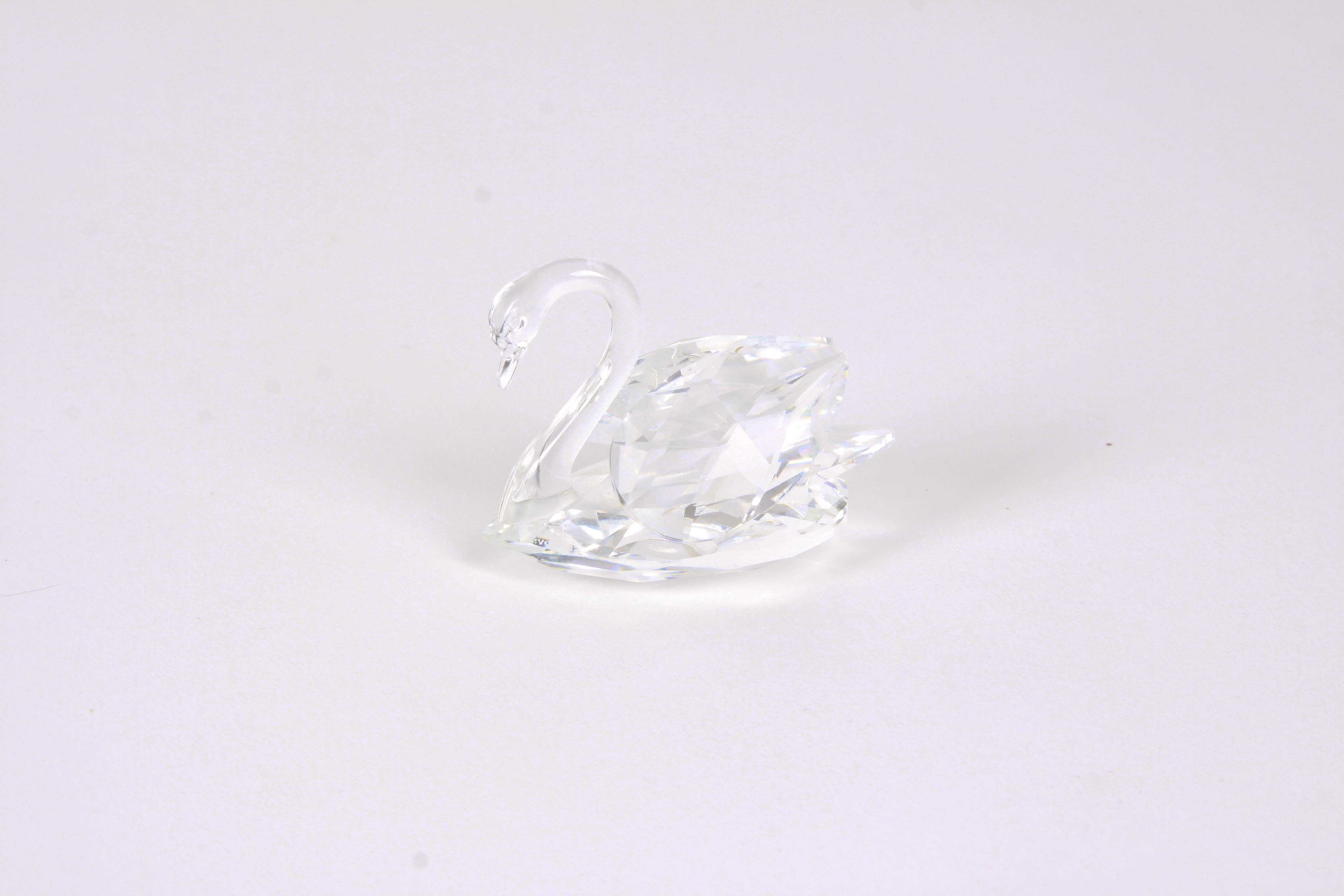 Three Vintage Swarovski Crystal Swans