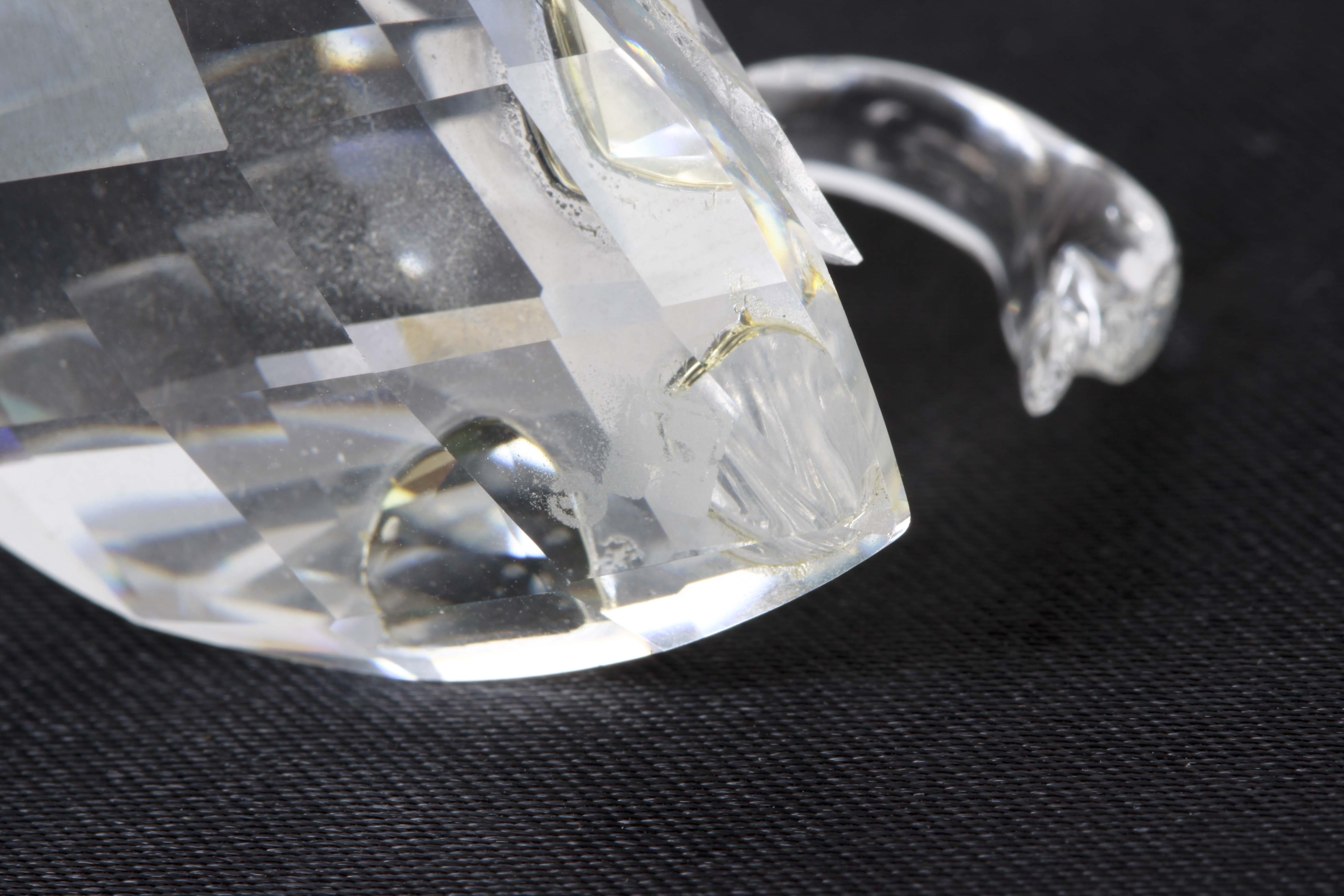 Three Vintage Swarovski Crystal Swans