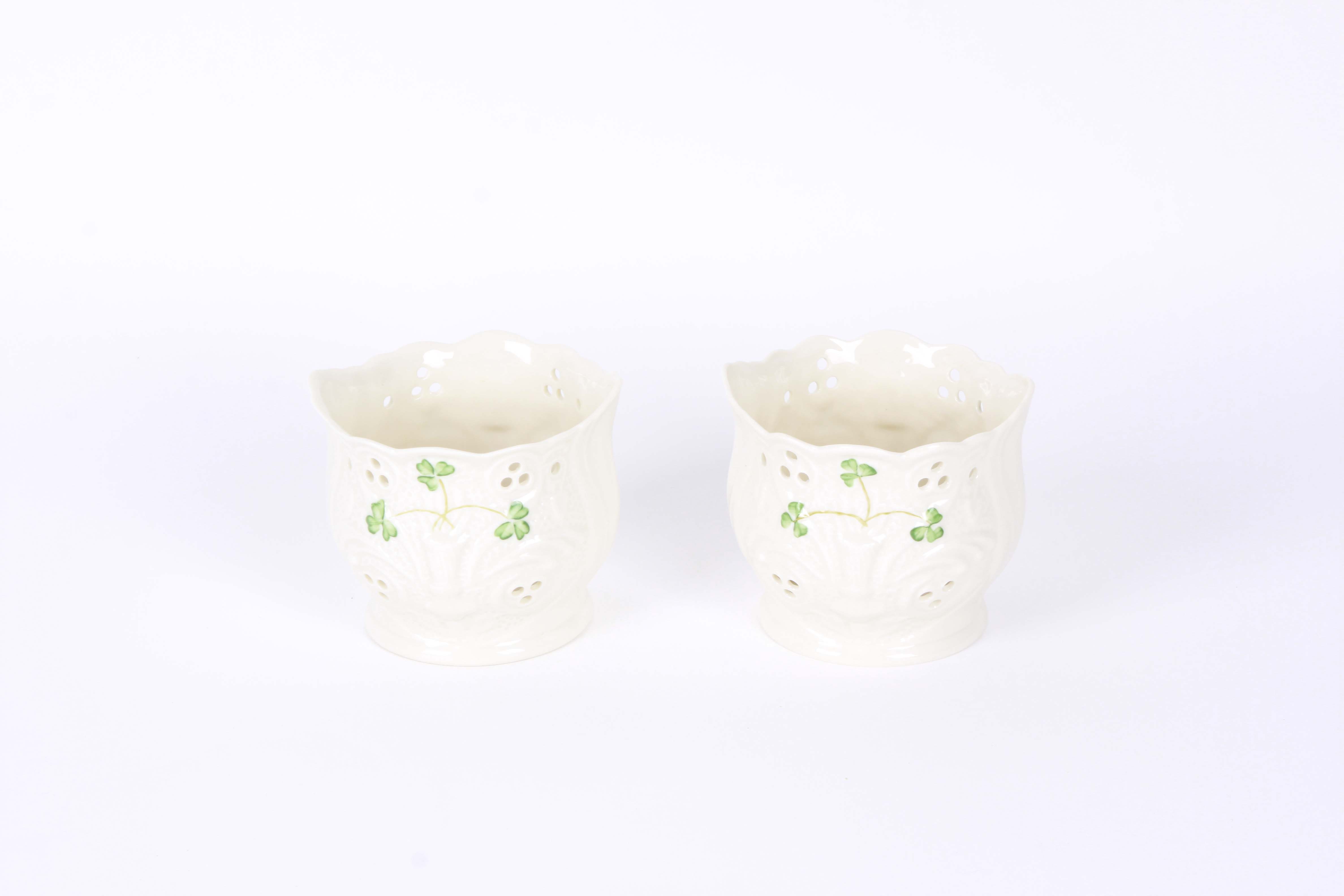 Belleek Shamrock Votives
