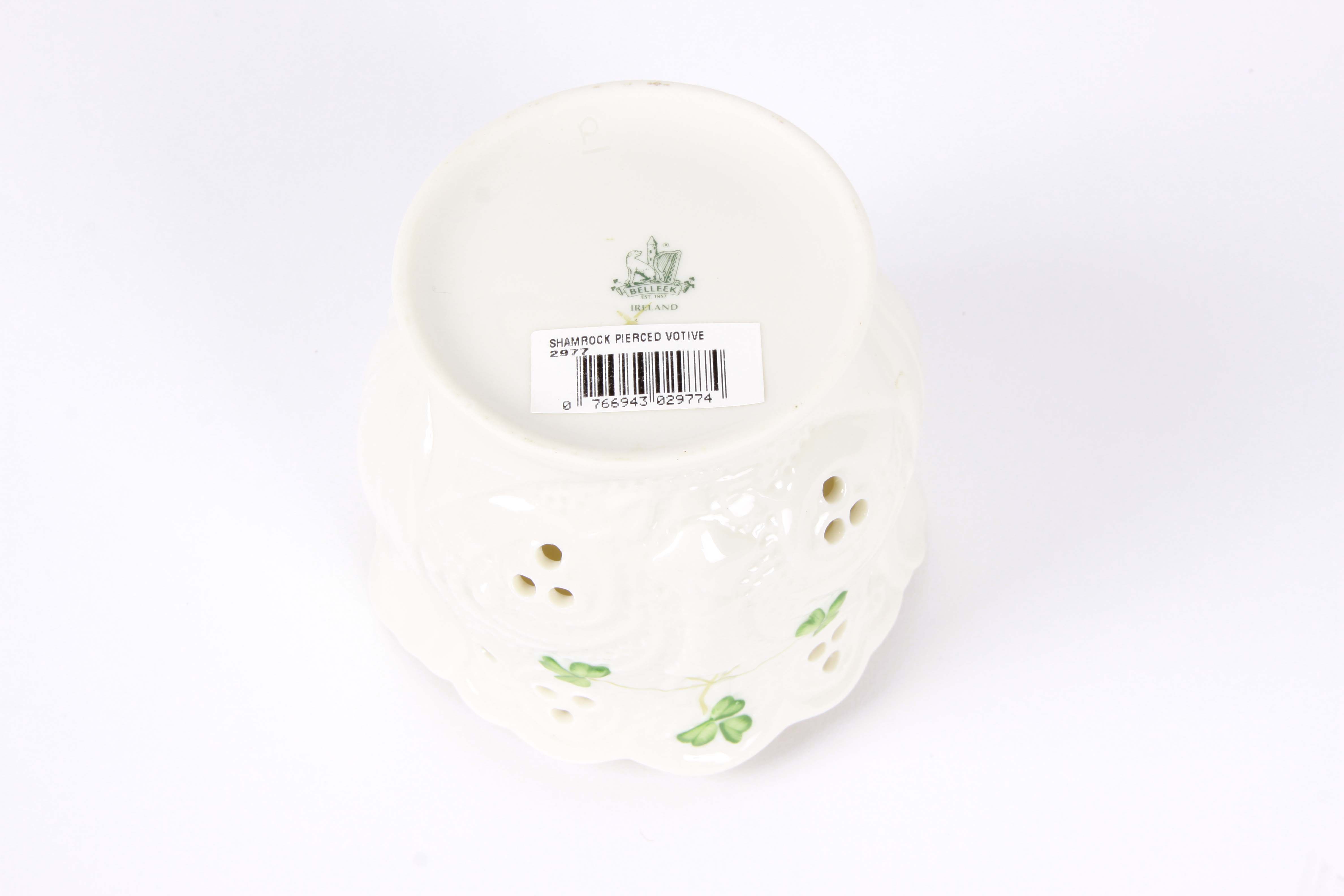 Belleek Shamrock Votives