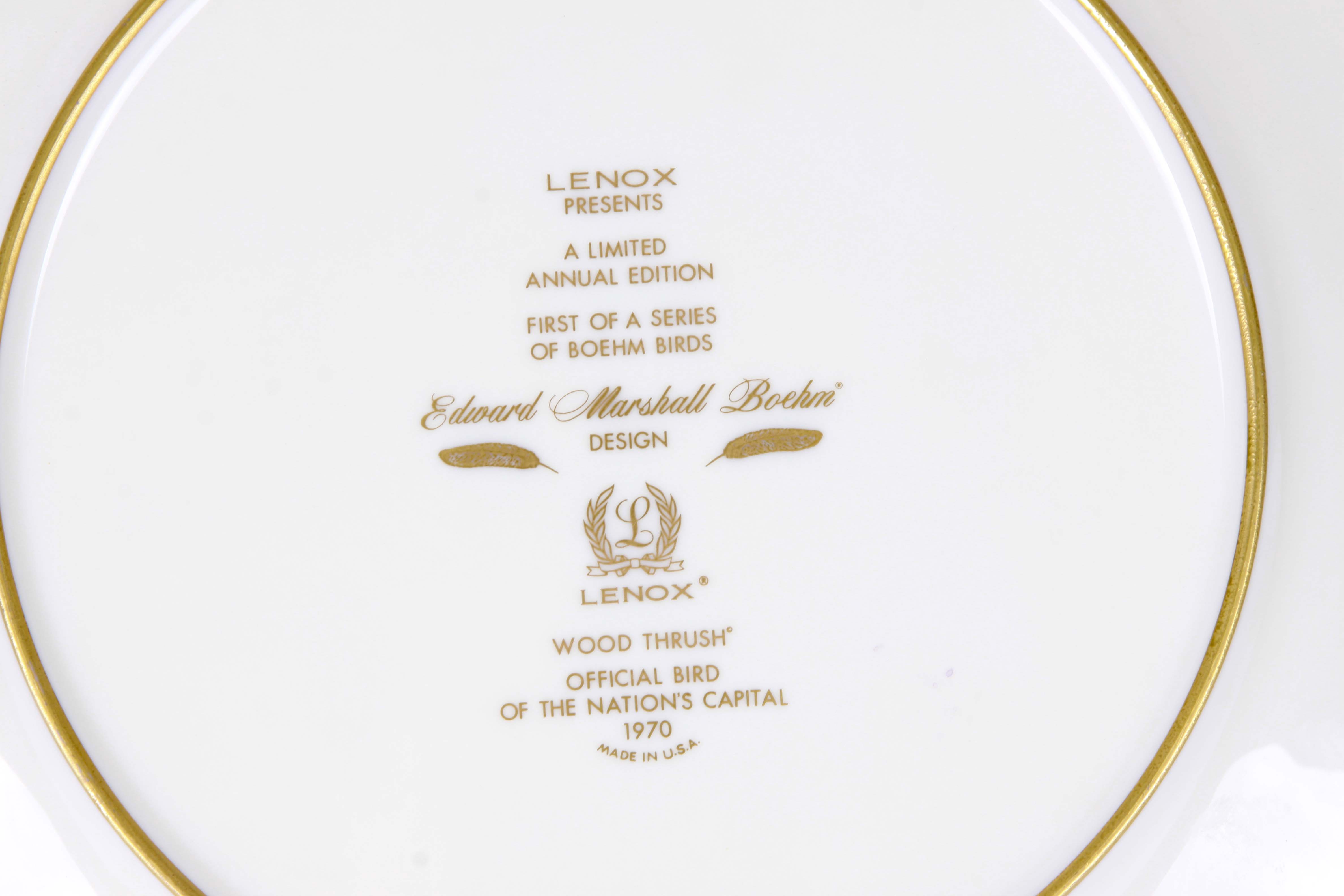 Lenox Limited Edition Boehm Bird Collectible Plates