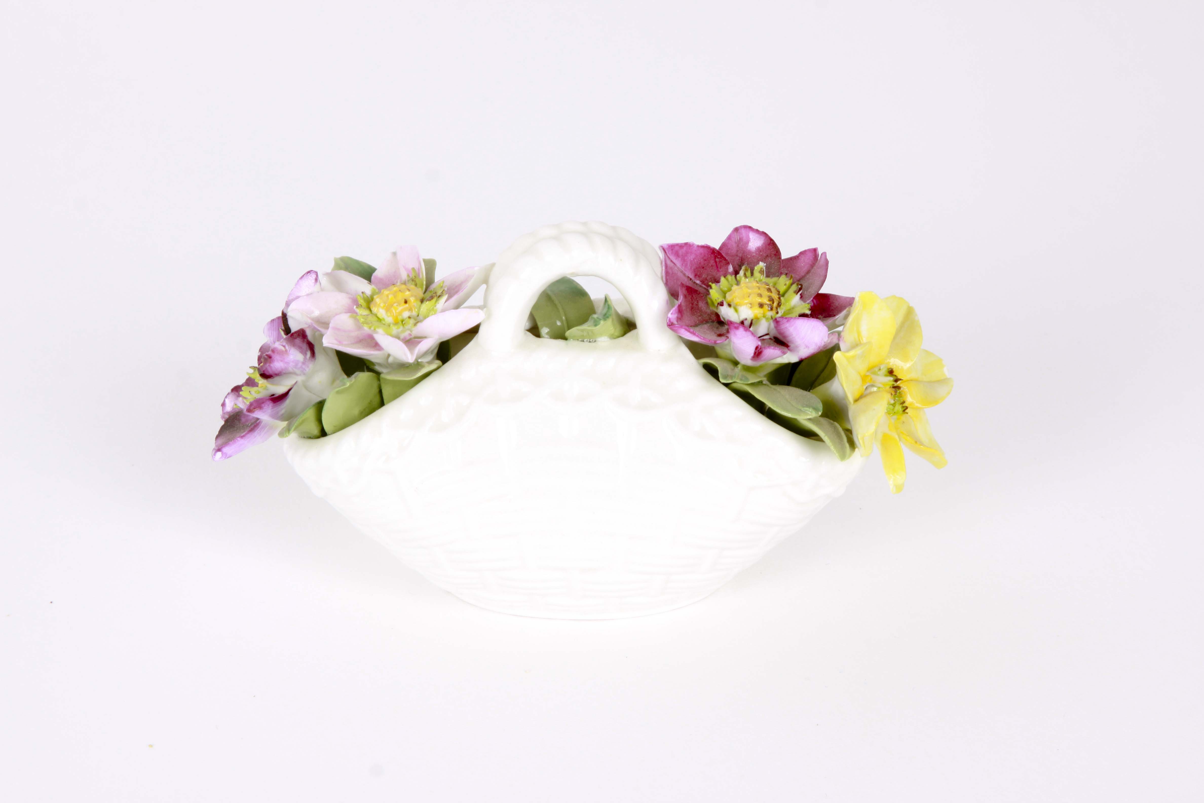 Vintage Porcelain Floral Miniatures Including Staffordshire