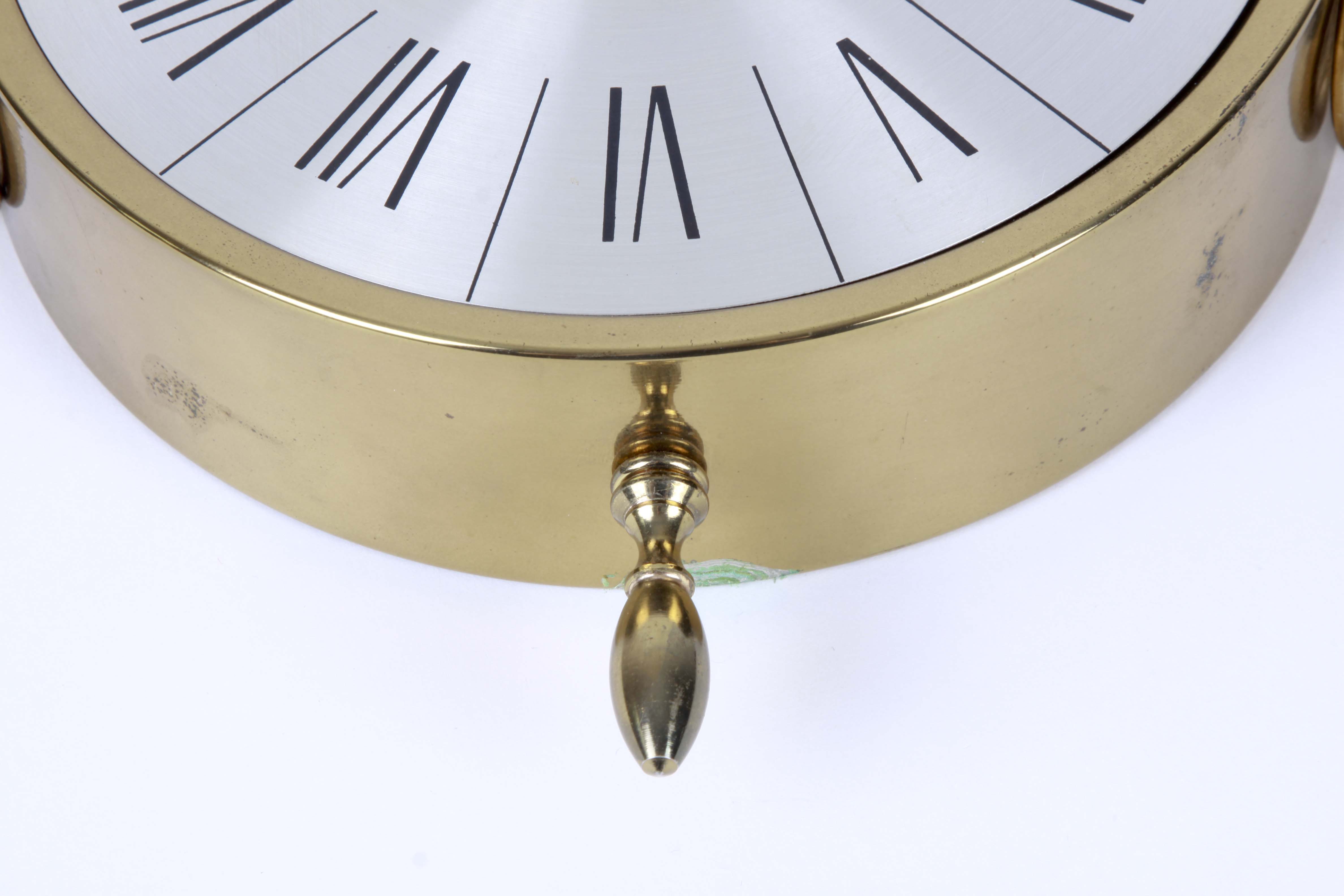 Vintage Mid-Century Elgin Brass Banjo Wall Clock