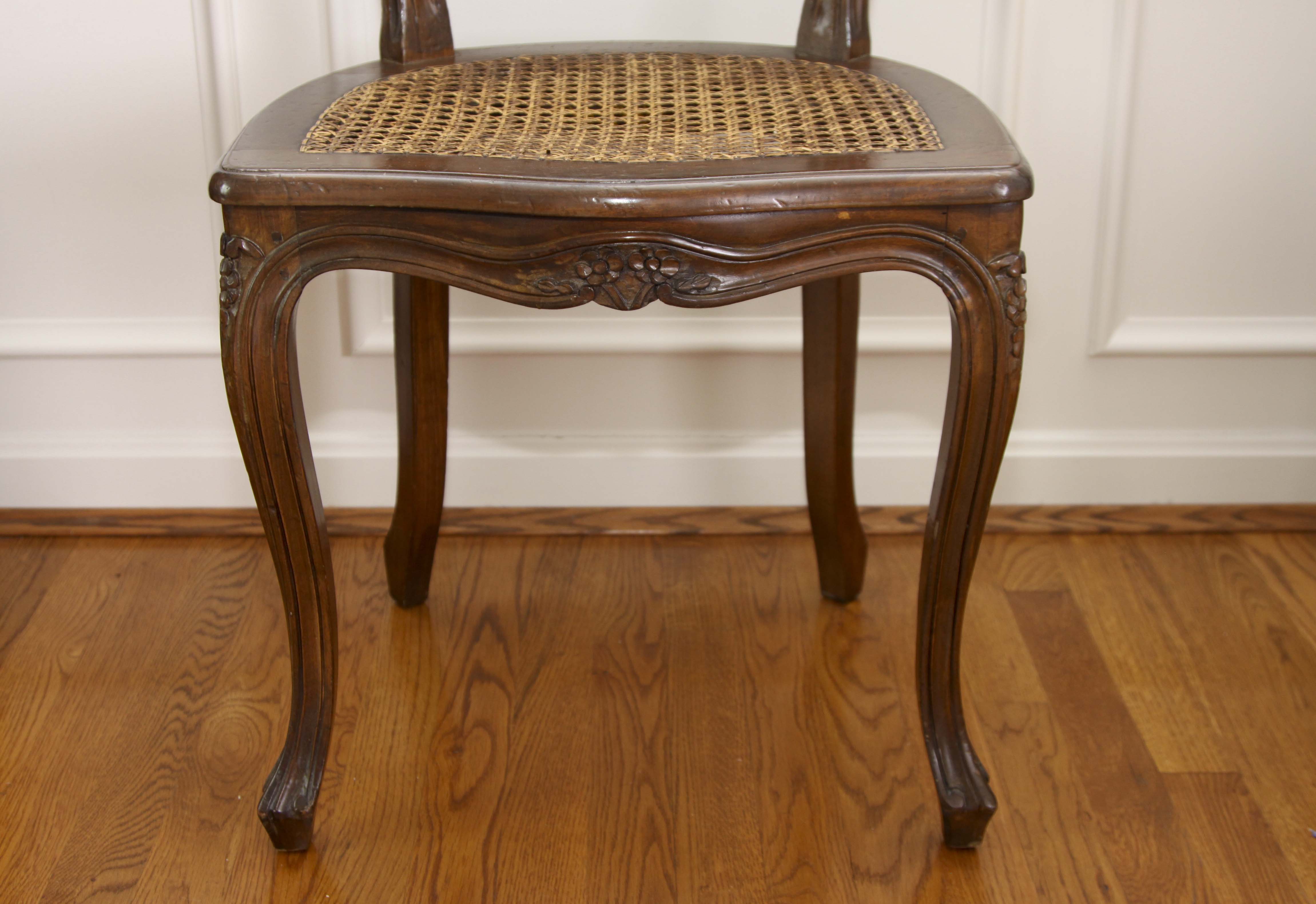 Pair of Vintage Cane Dining Chairs
