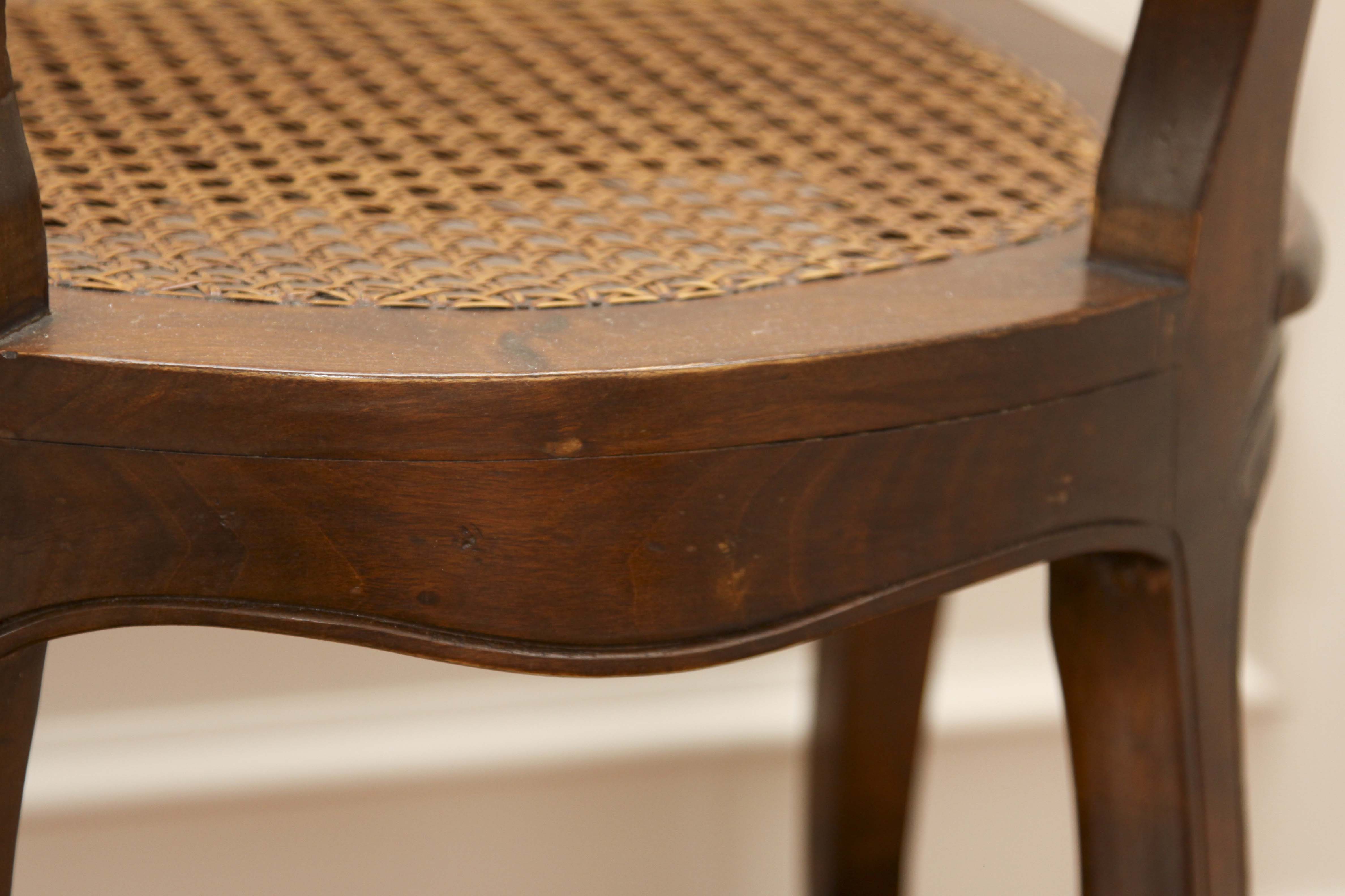 Pair of Vintage Cane Dining Chairs
