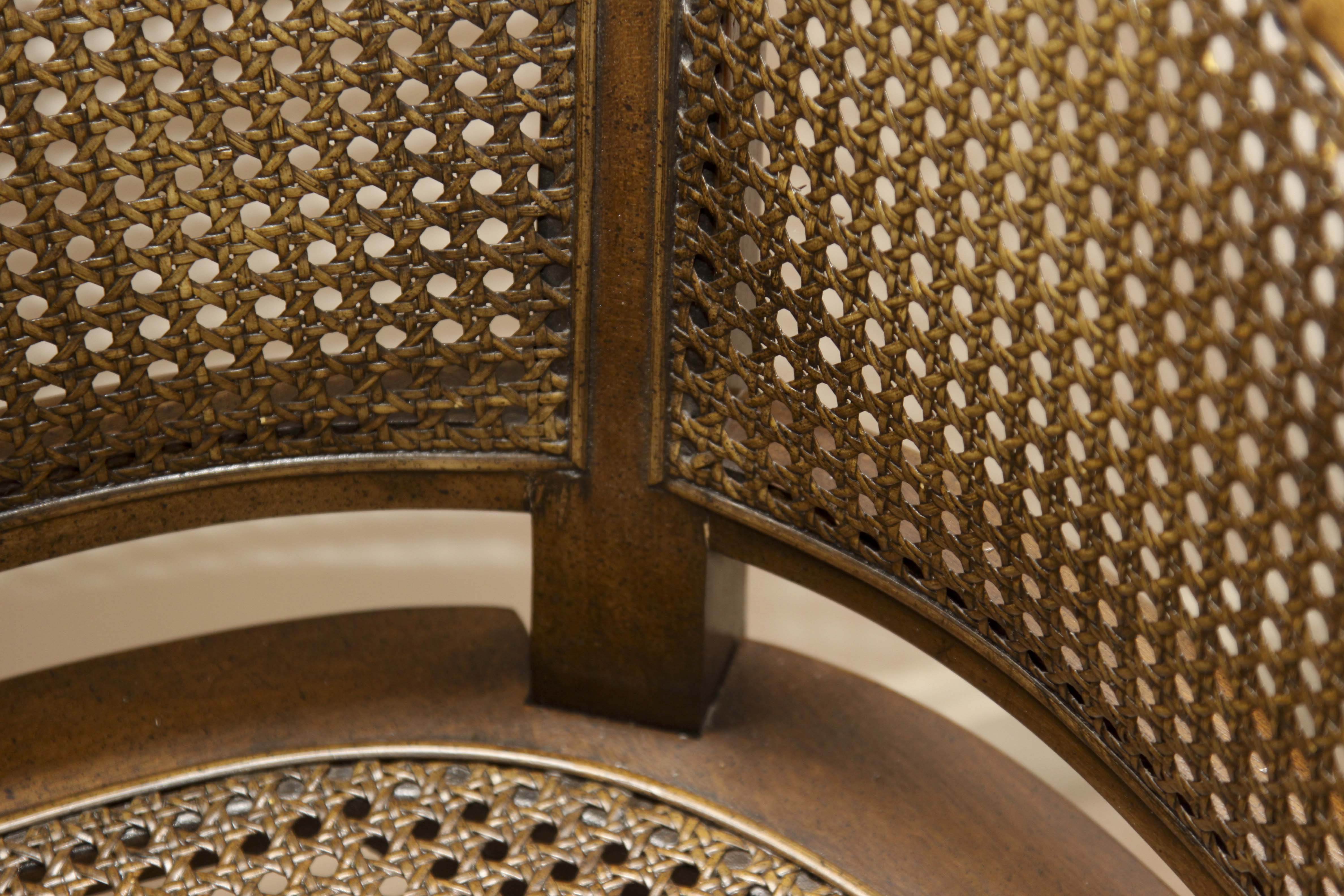 Vintage Cane Barrel Chair