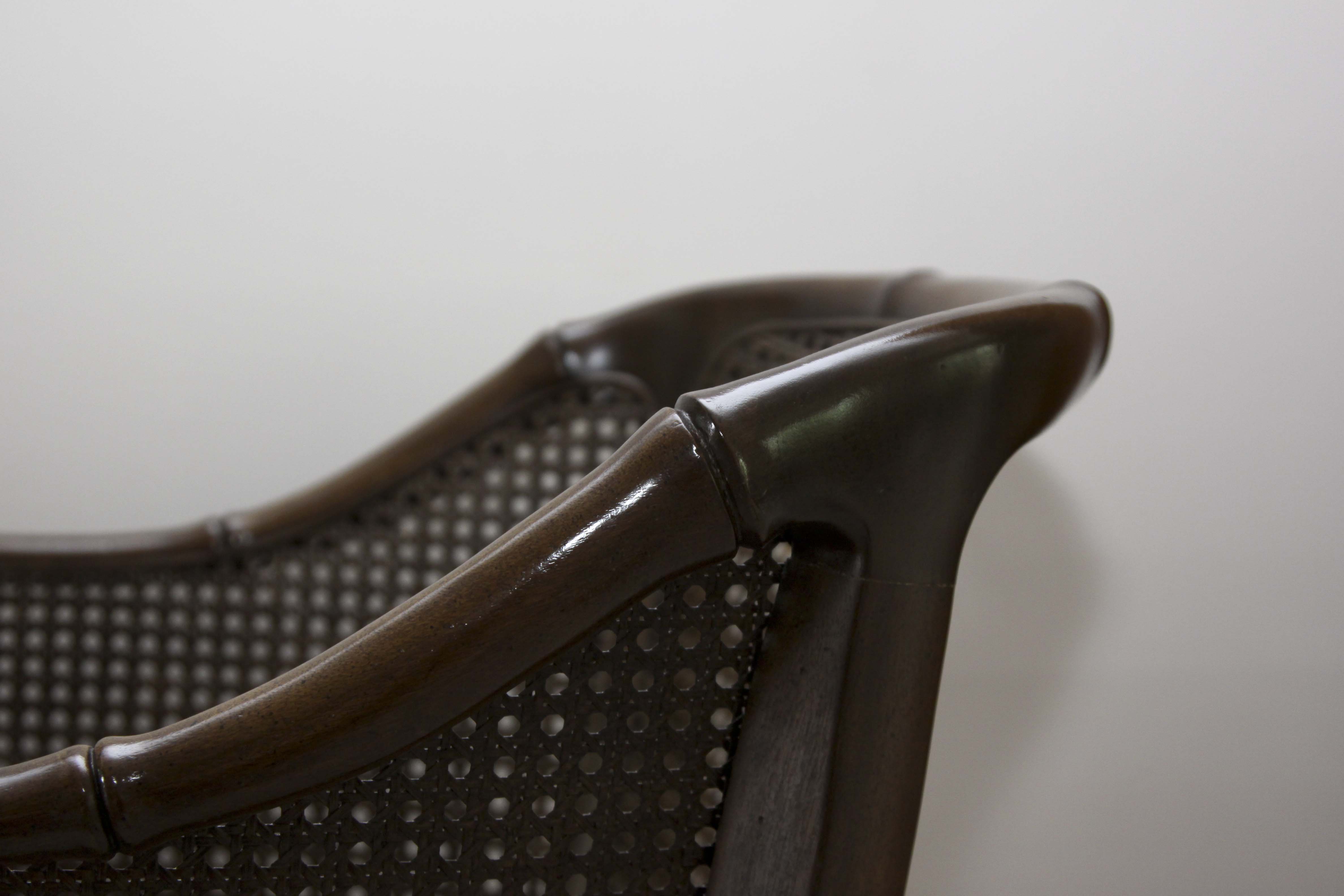 Vintage Cane Barrel Chair