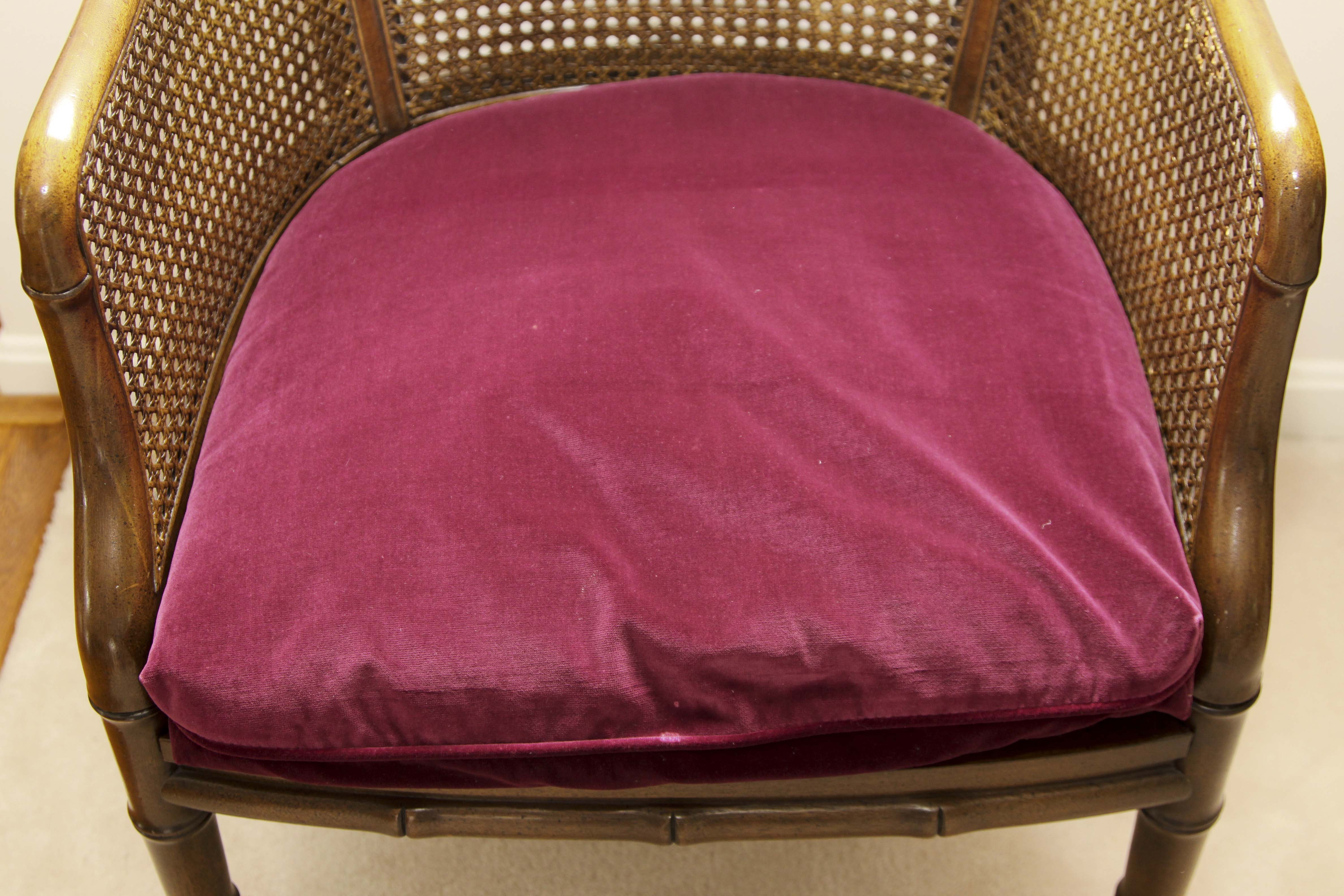 Vintage Cane Barrel Chair