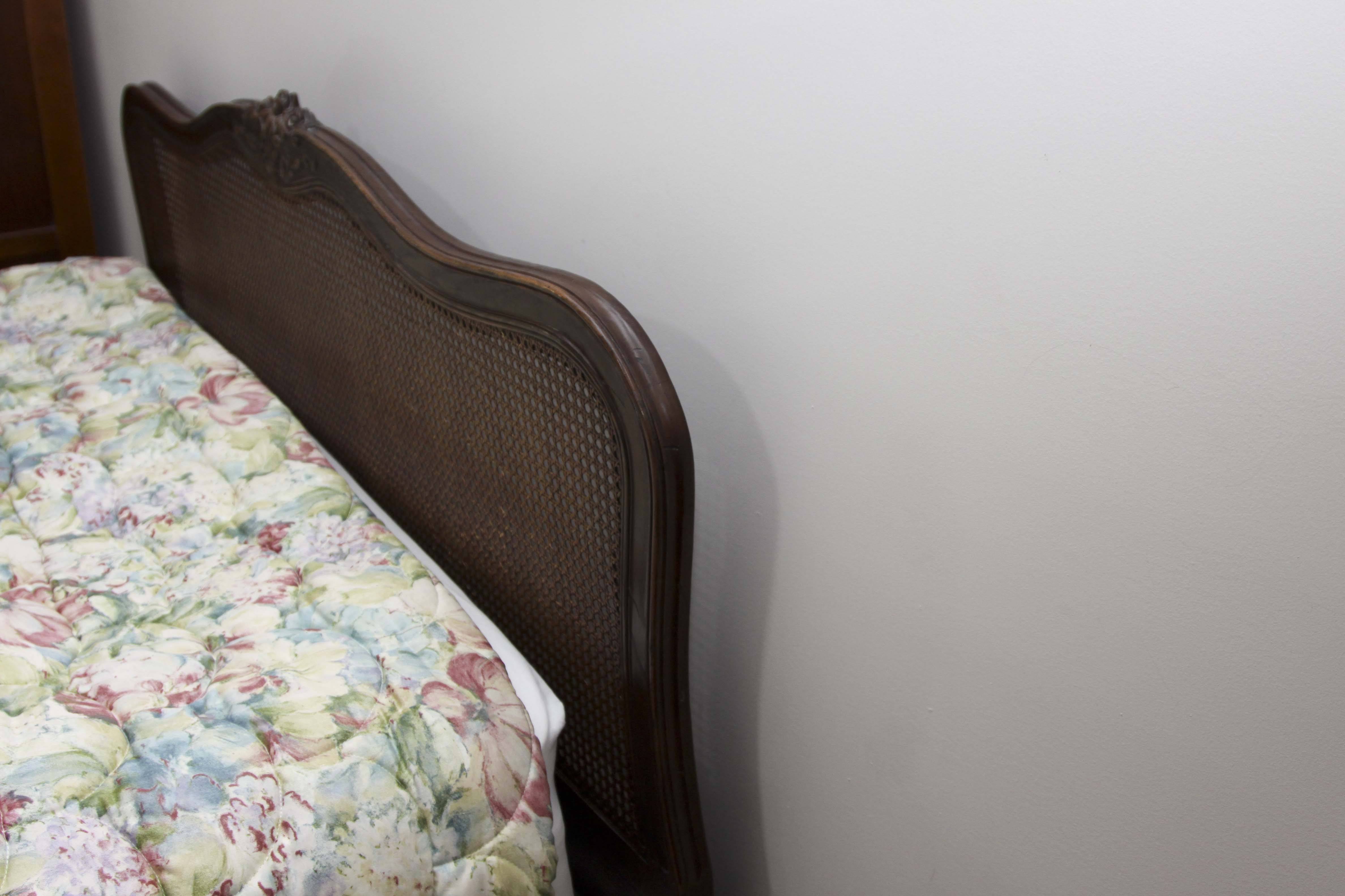 Queen-Size Bed Frame with Custom Bedding