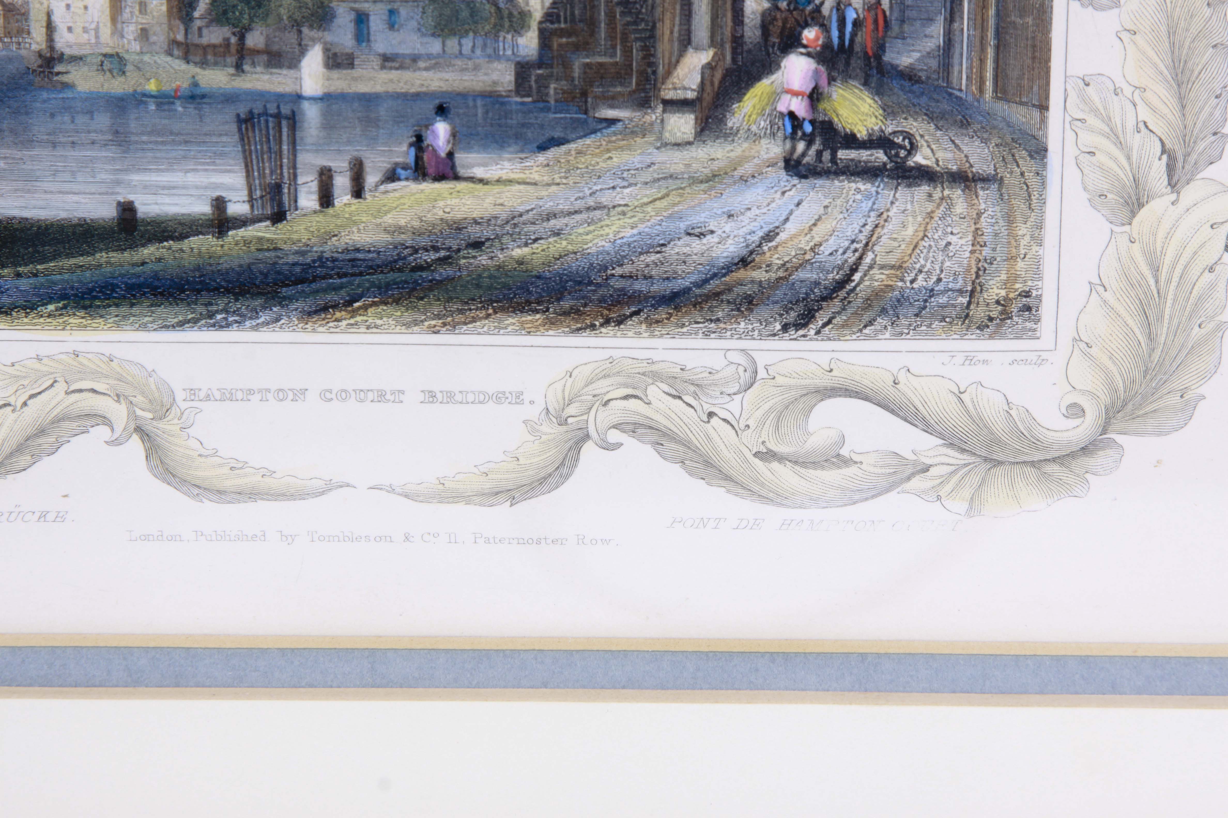 Four Antique Color Engravings of English Landscapes