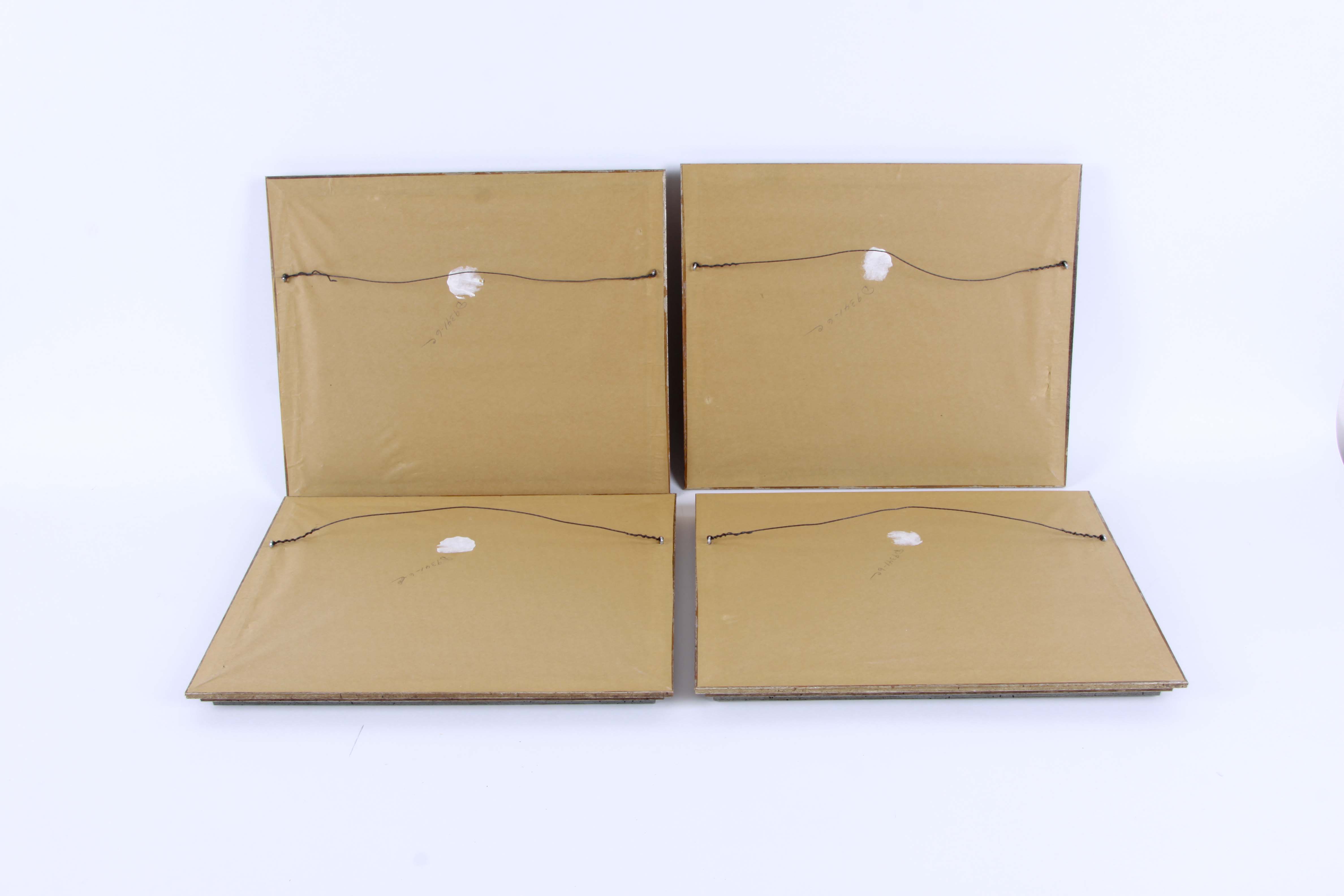 Four Antique Color Engravings of English Landscapes