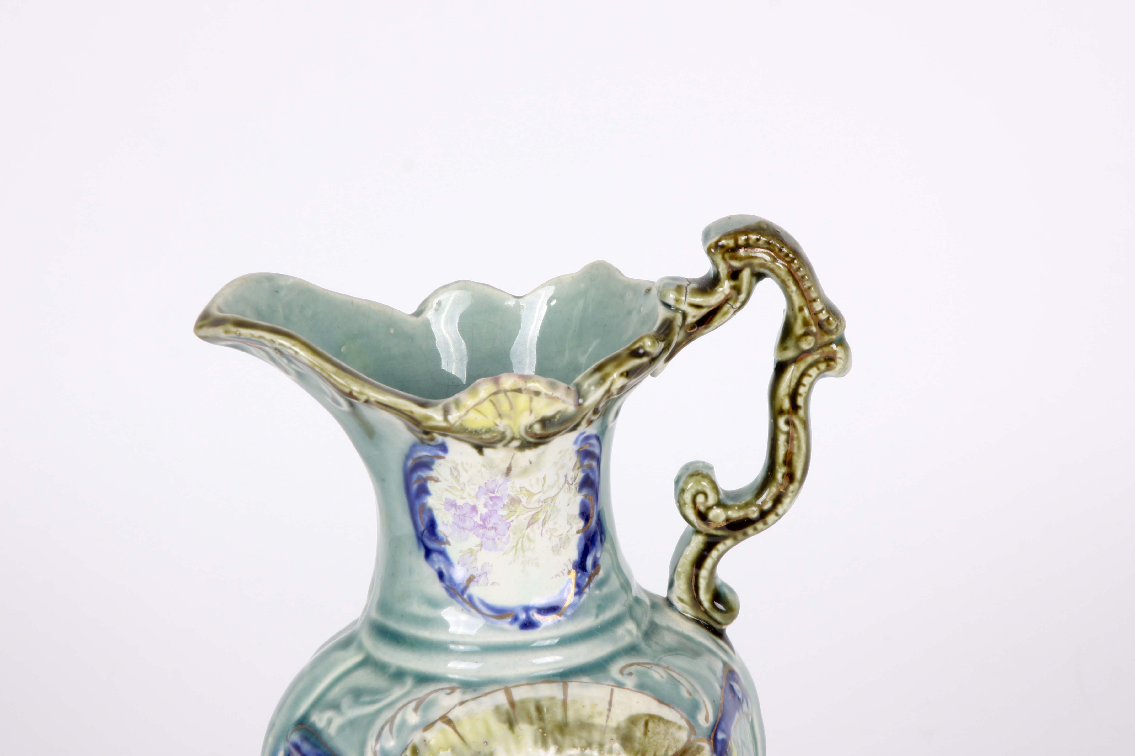 Antique Majolica Ewer