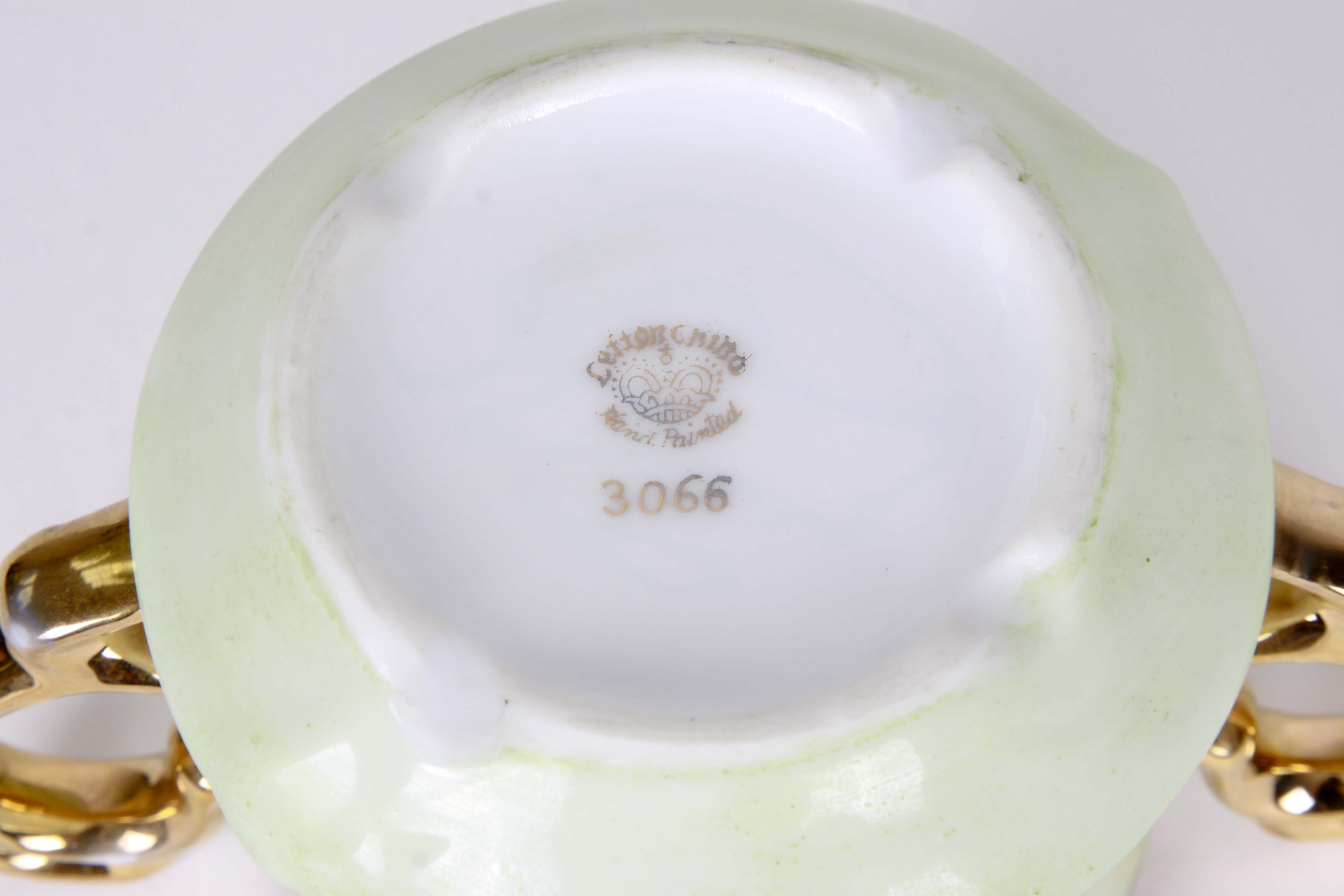 Vintage Lefton "Heritage Green" Sugar and Creamer Set