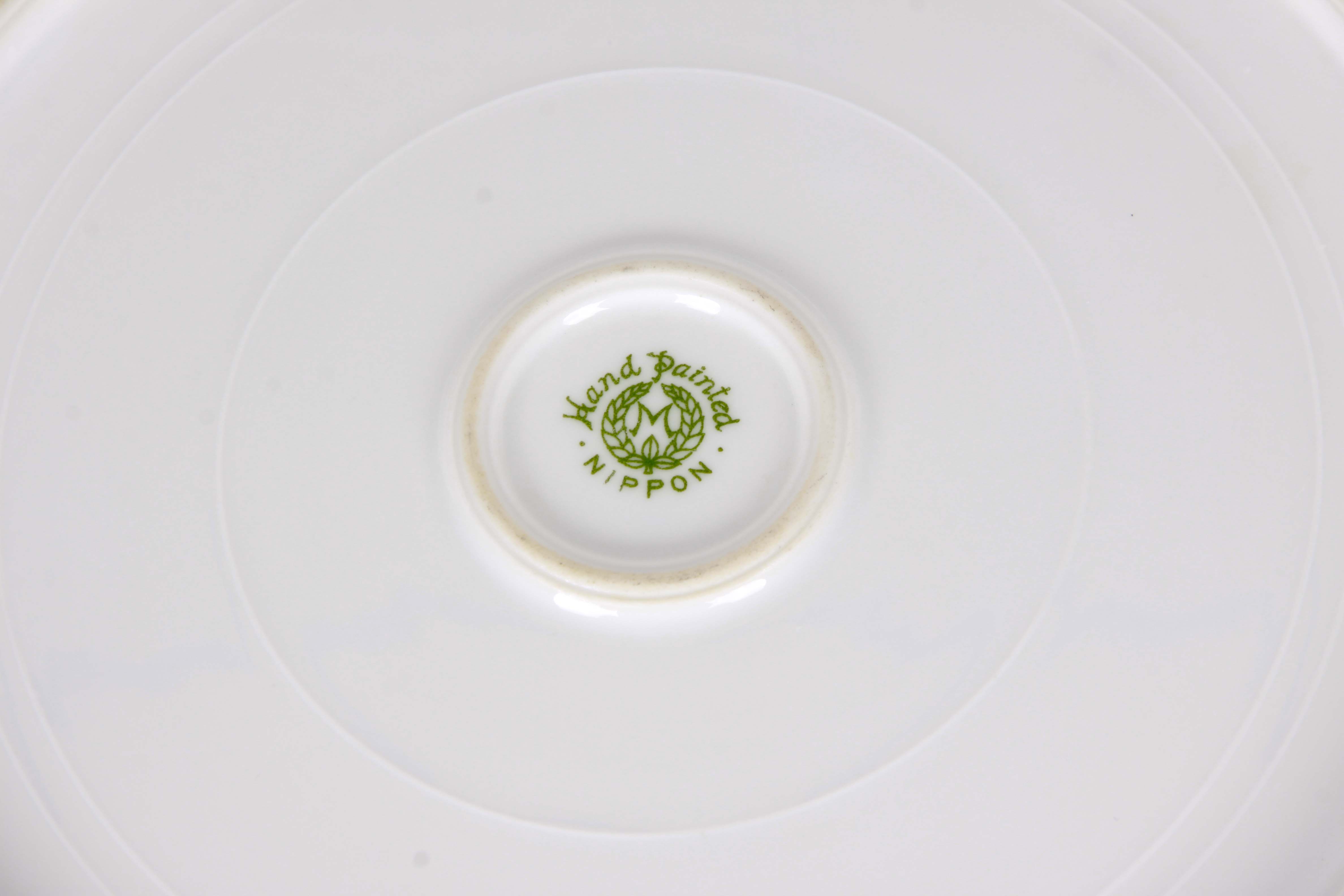 Wooden Tray With Assorted Vintage China