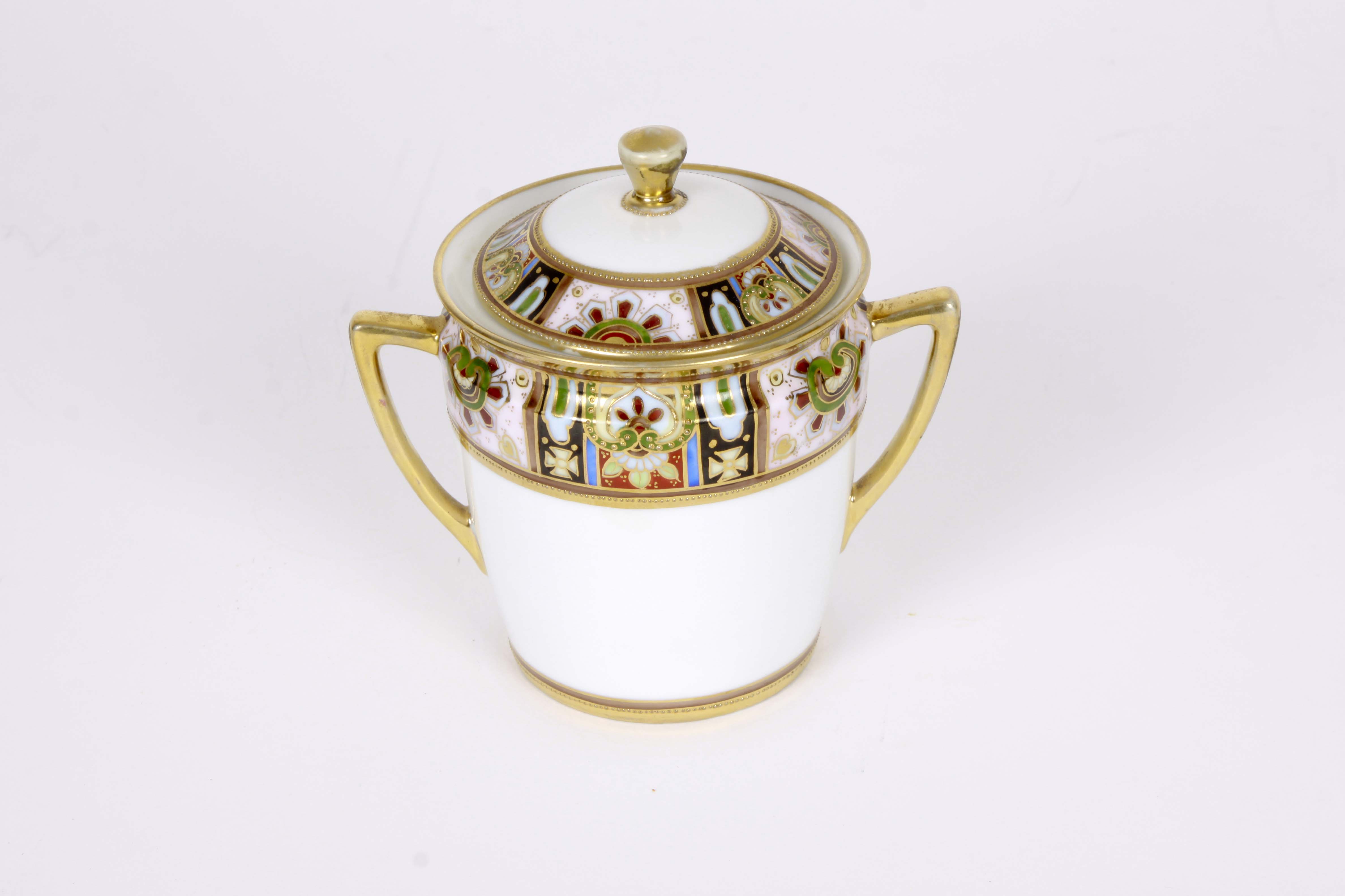 Wooden Tray With Assorted Vintage China