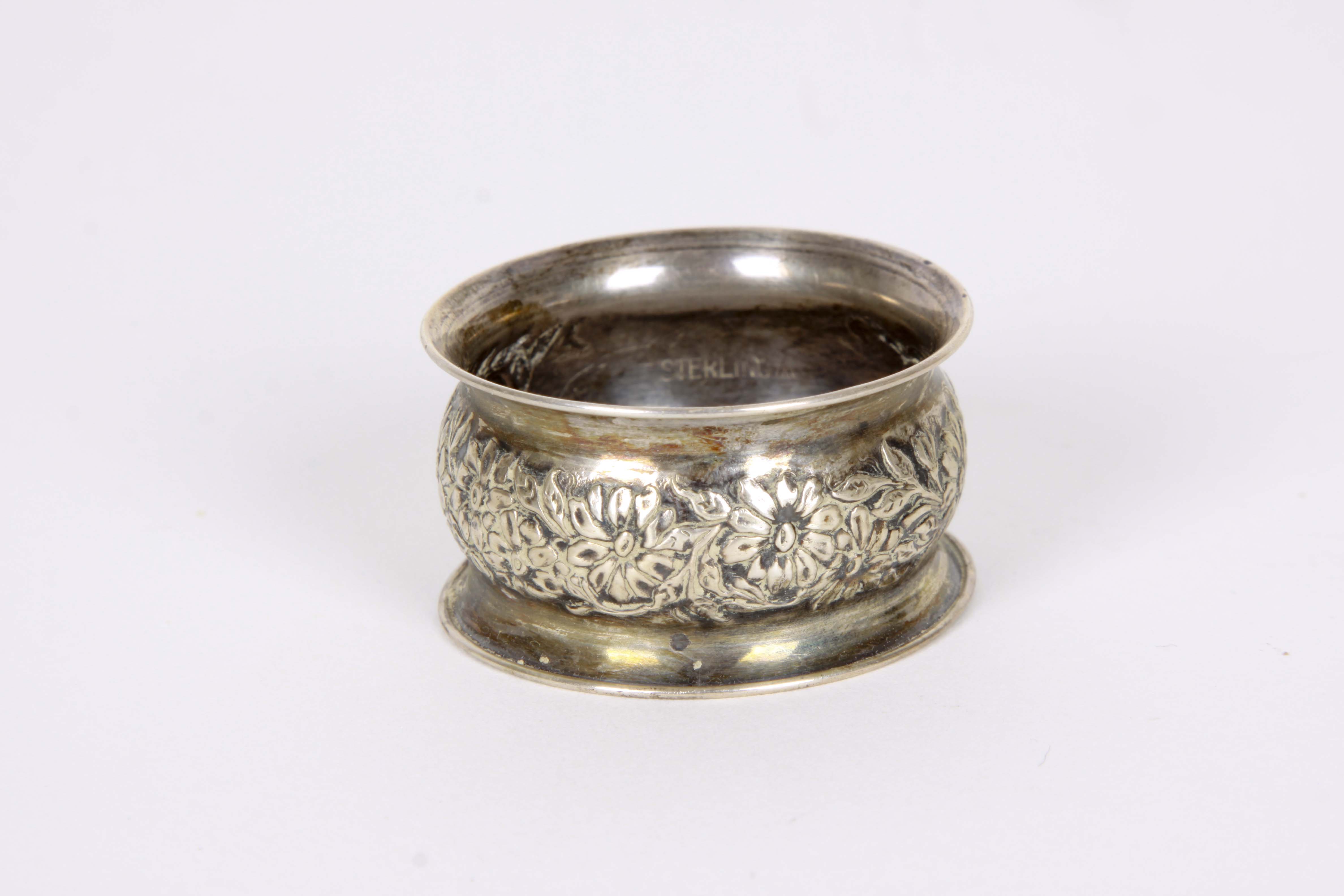 Sterling Silver Napkin Rings, Bowl and Weighted Compote