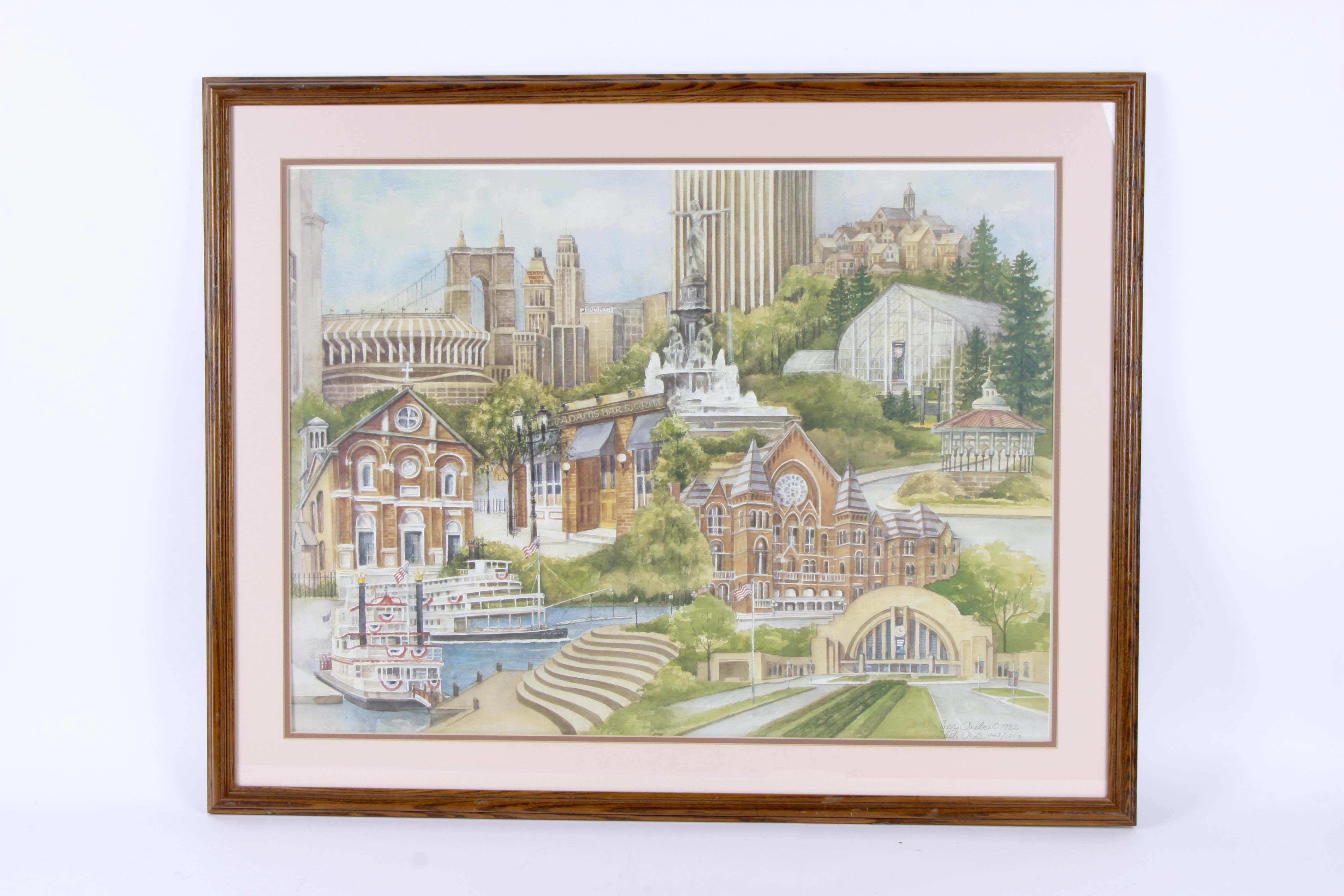 Sally Cade Signed Limited Edition Print of Cincinnati