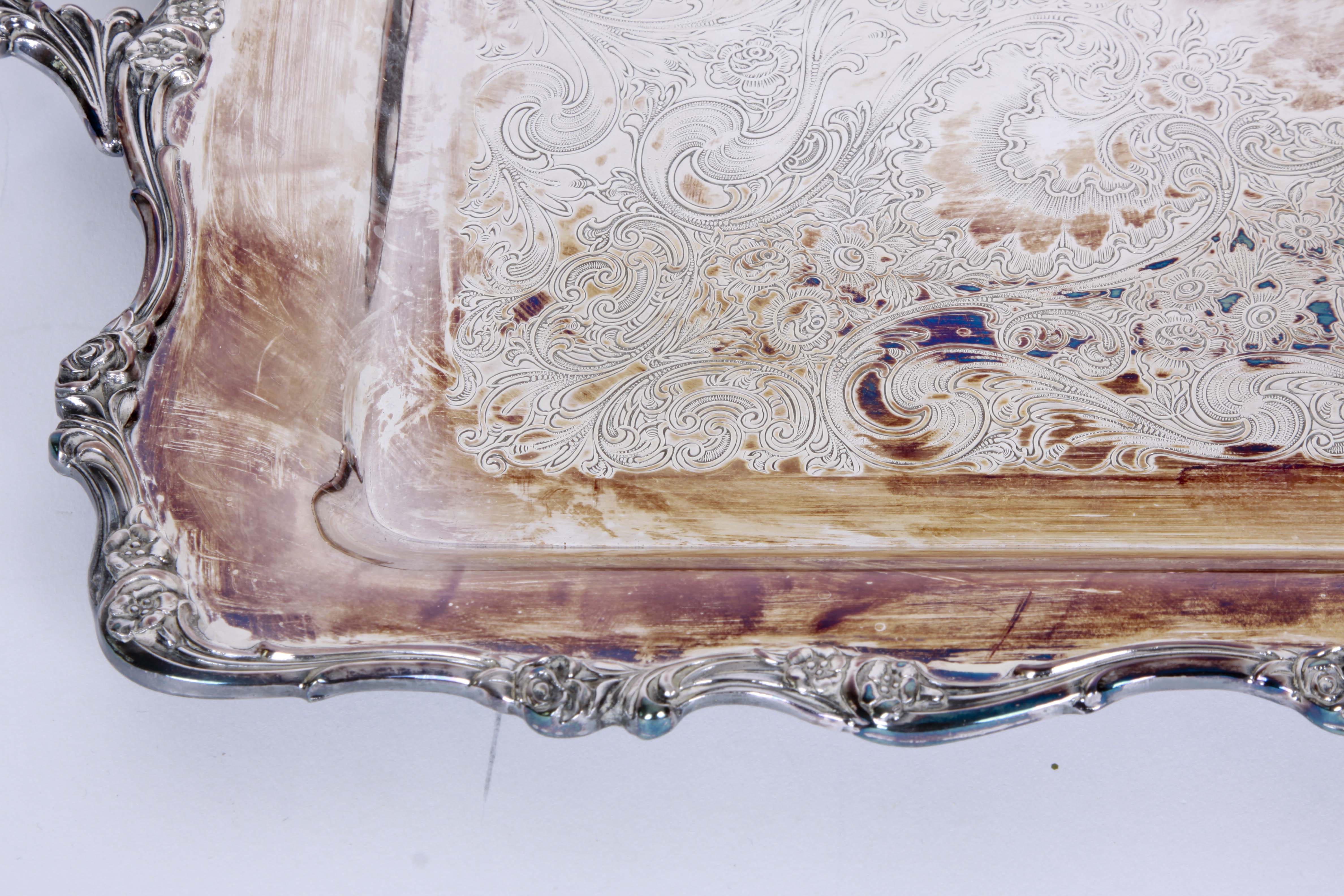 Wilcox International Silver Plate "American Rose" Tea and Coffee Set