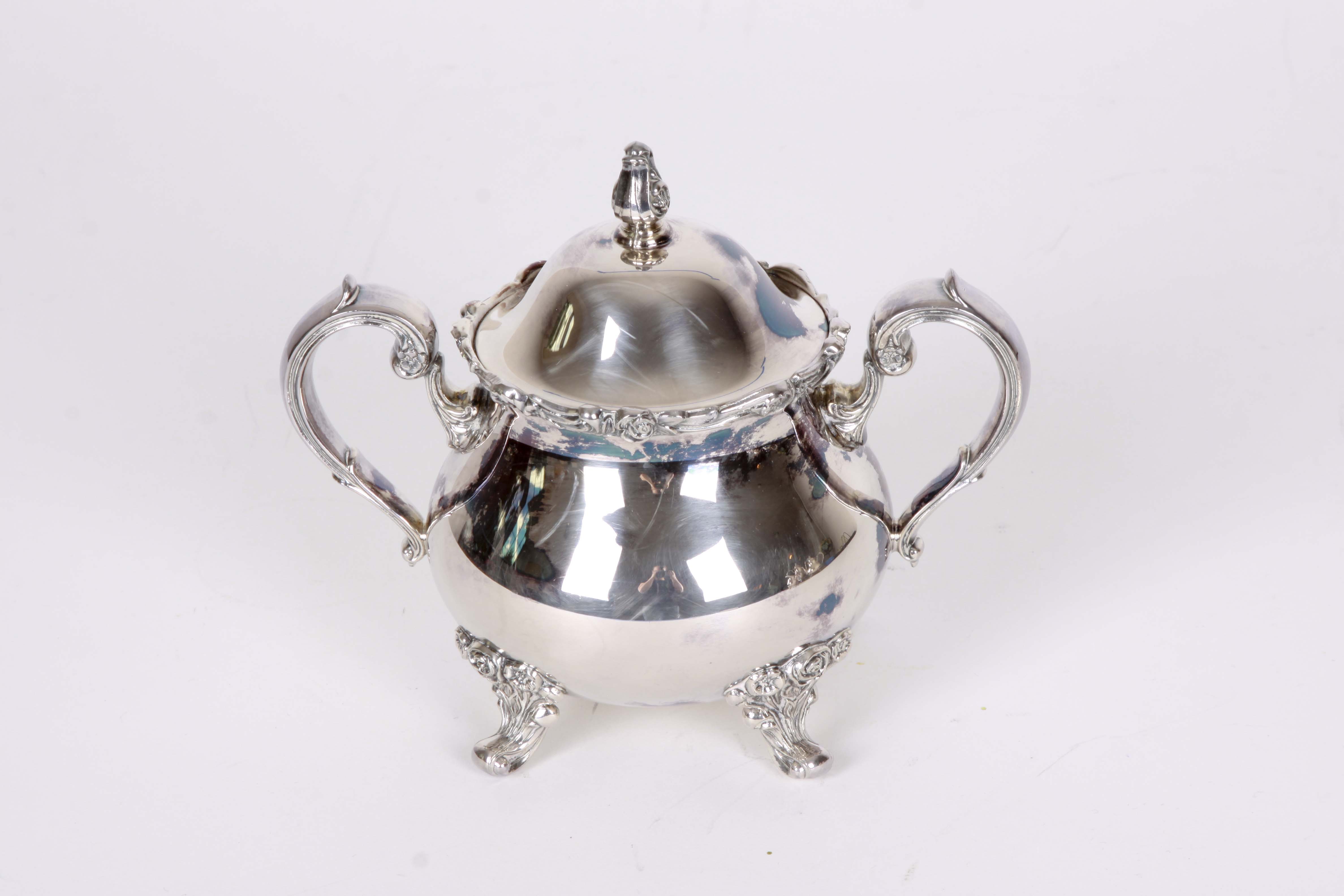 Wilcox International Silver Plate "American Rose" Tea and Coffee Set